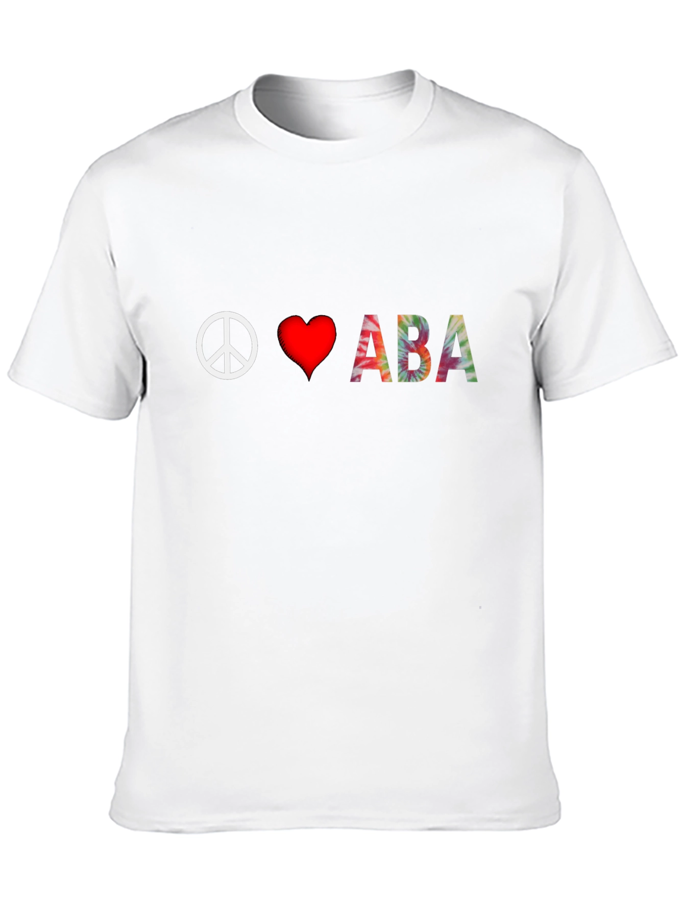 Peace Love ABA Tie-Dye T-Shirt