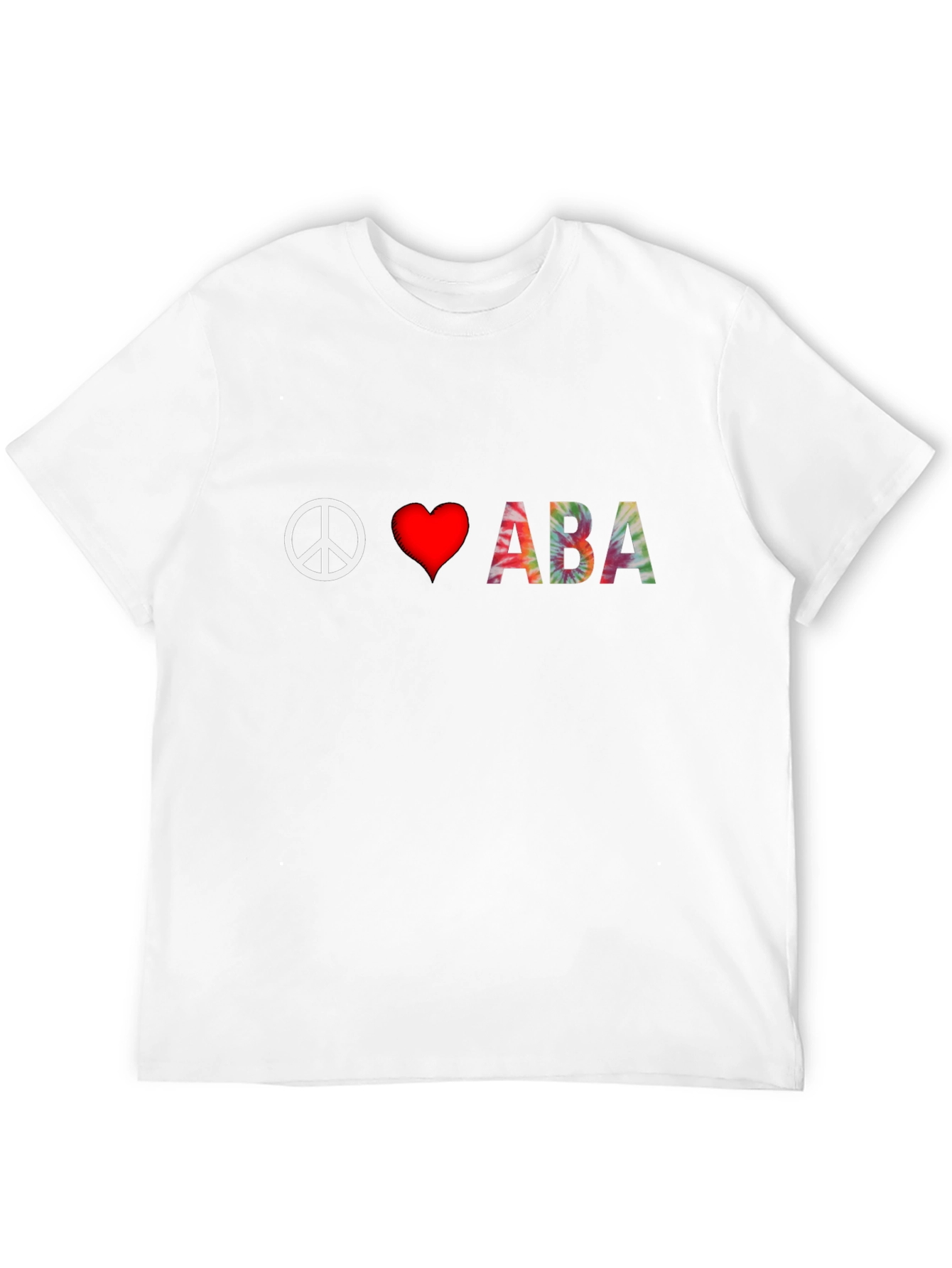 Peace Love ABA Tie-Dye T-Shirt