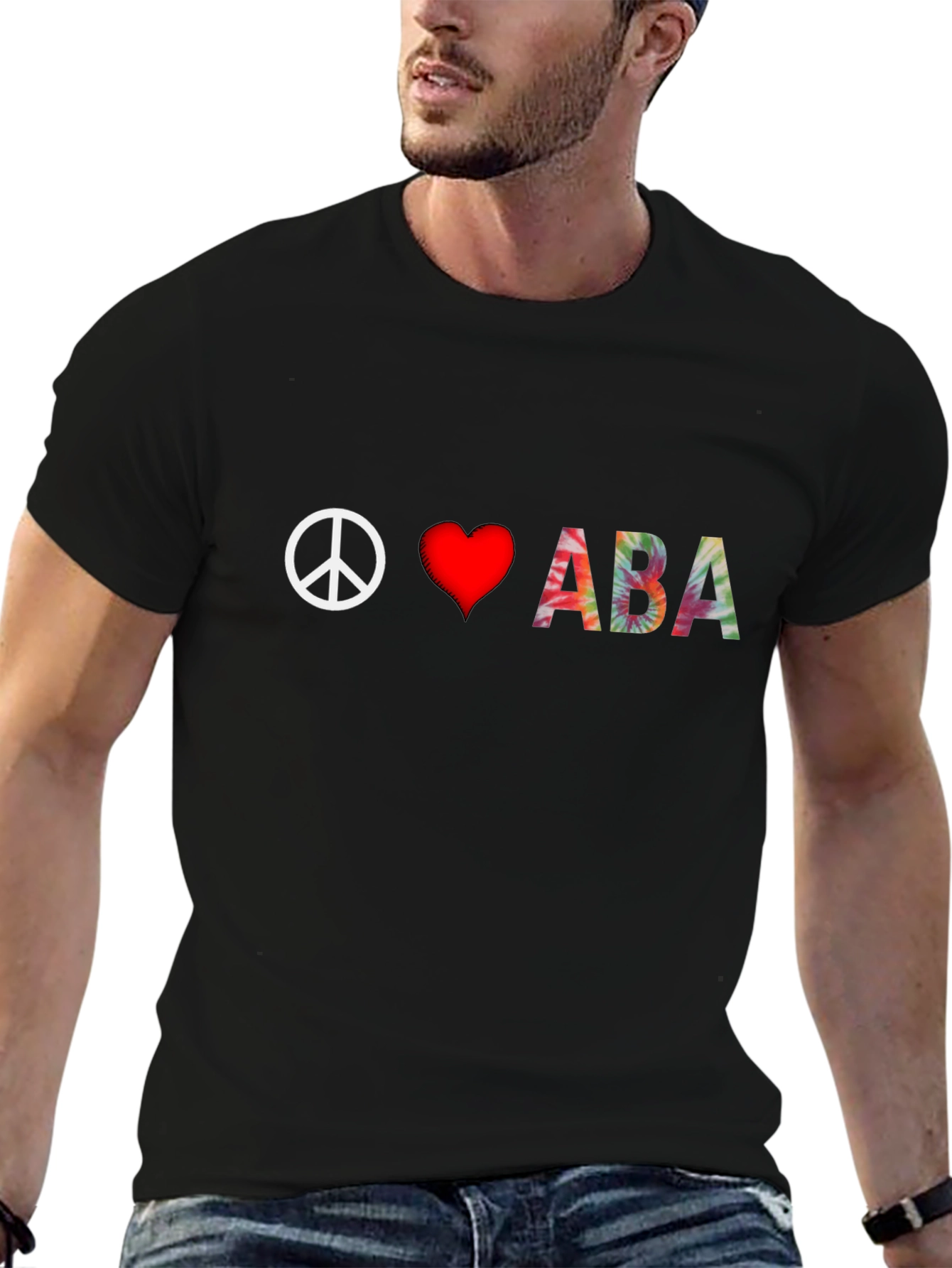 Peace Love ABA Tie-Dye T-Shirt