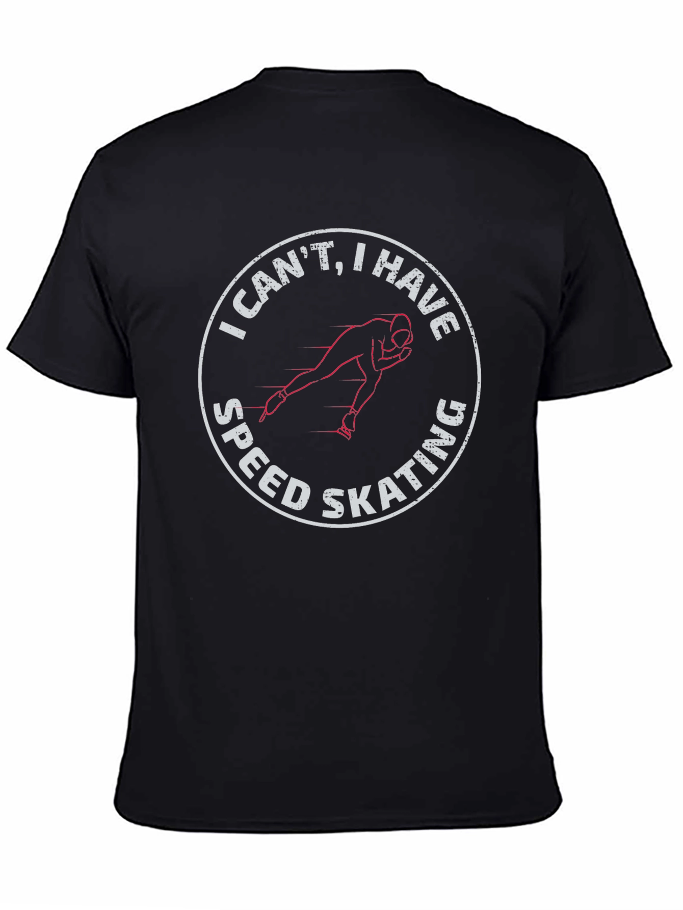 Speed Skating Graphic Tee - Black Cotton T-Shirt