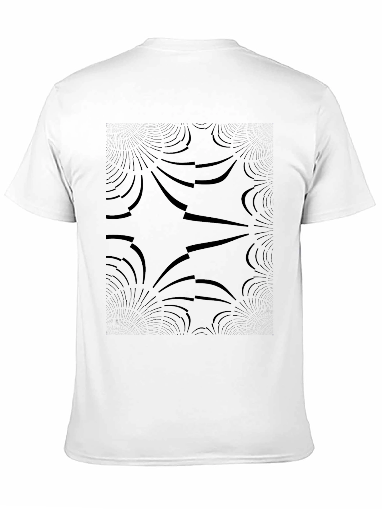 Abstract Pattern Black T-Shirt - Modern Casual Style
