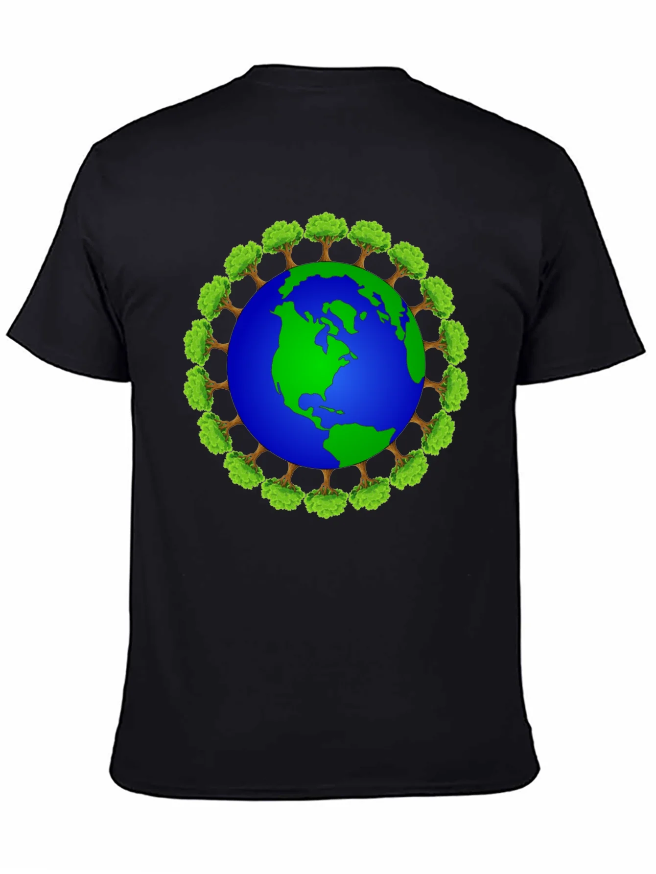 Earth Globe Tree Ring Graphic T-Shirt