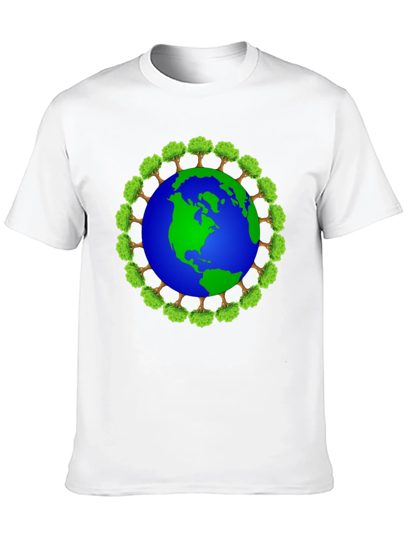 Earth Globe Tree Ring Graphic T-Shirt