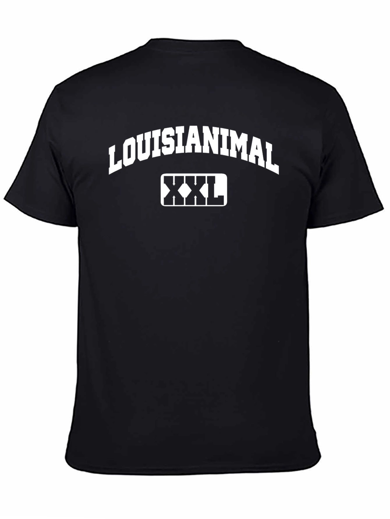 Louisianimal XXL Graphic Print Black T-Shirt