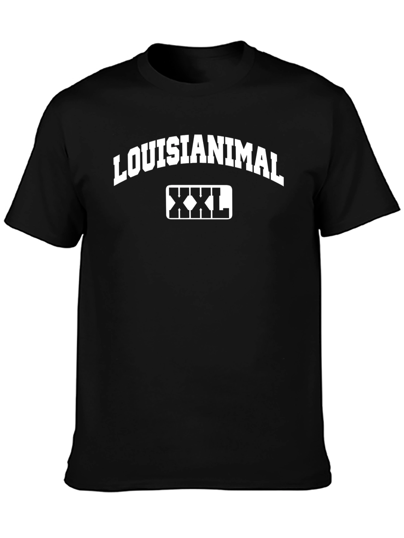 Louisianimal XXL Graphic Print Black T-Shirt