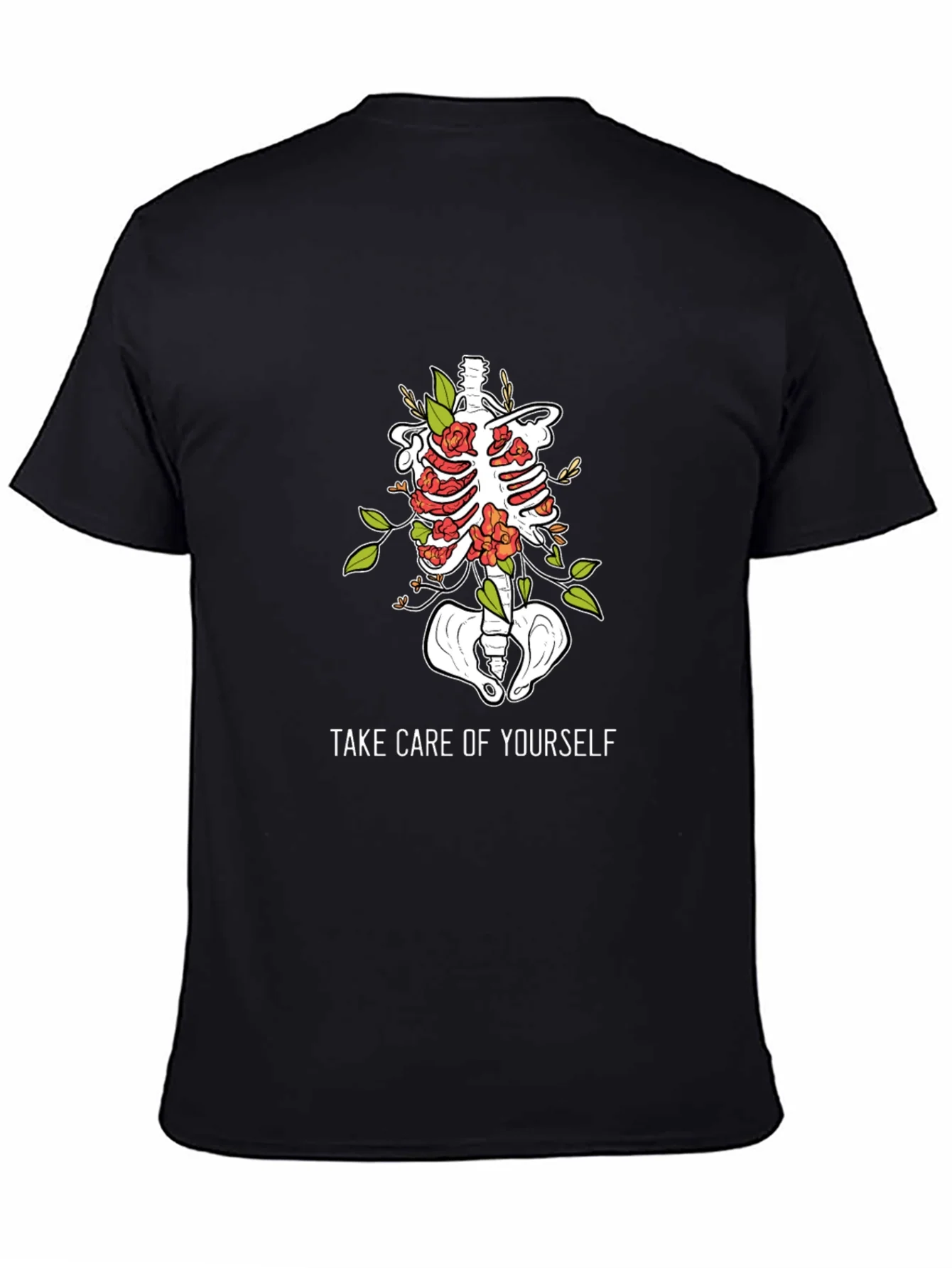 Anatomical Floral Ribcage T-Shirt