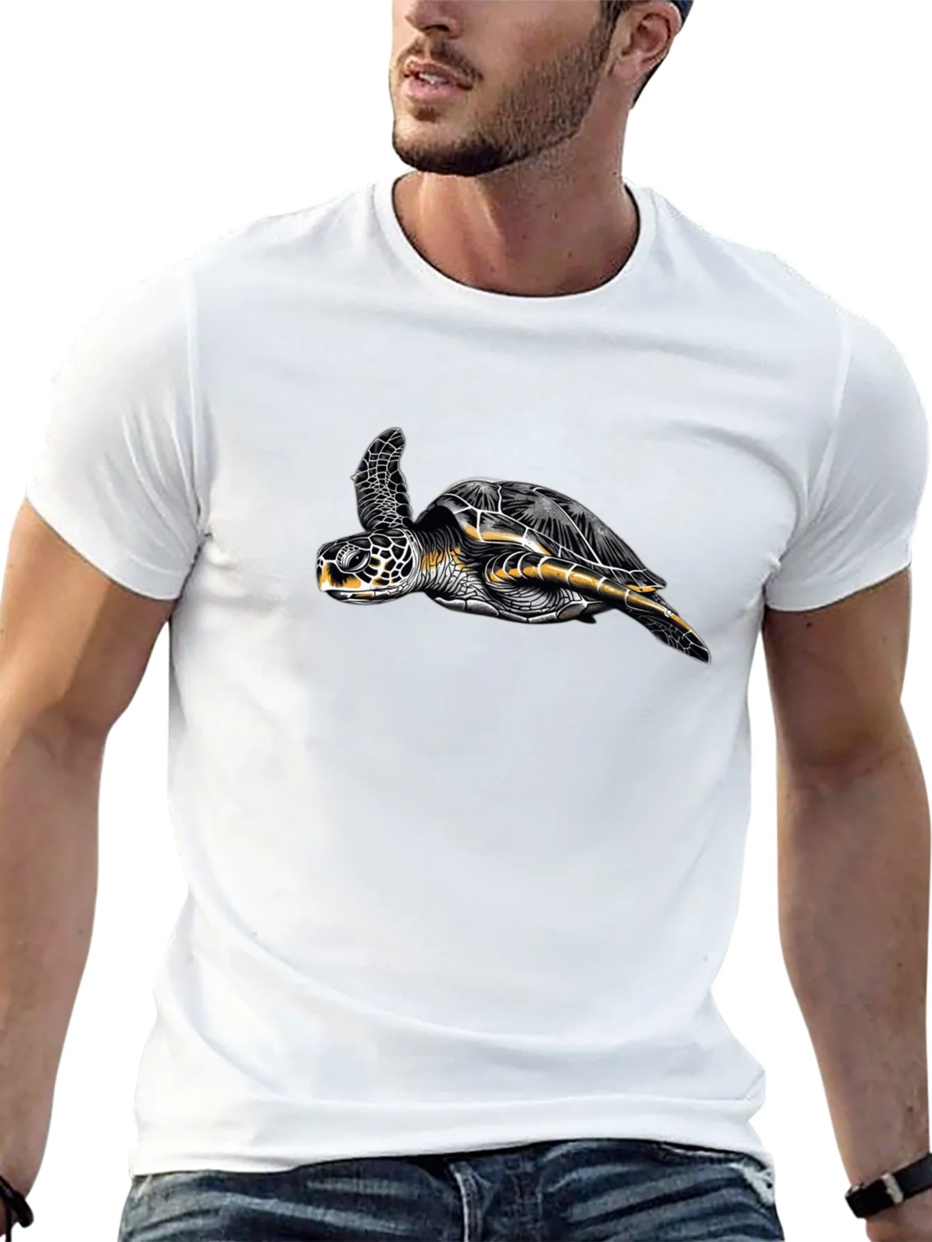 Turtle Graphic Black T-Shirt