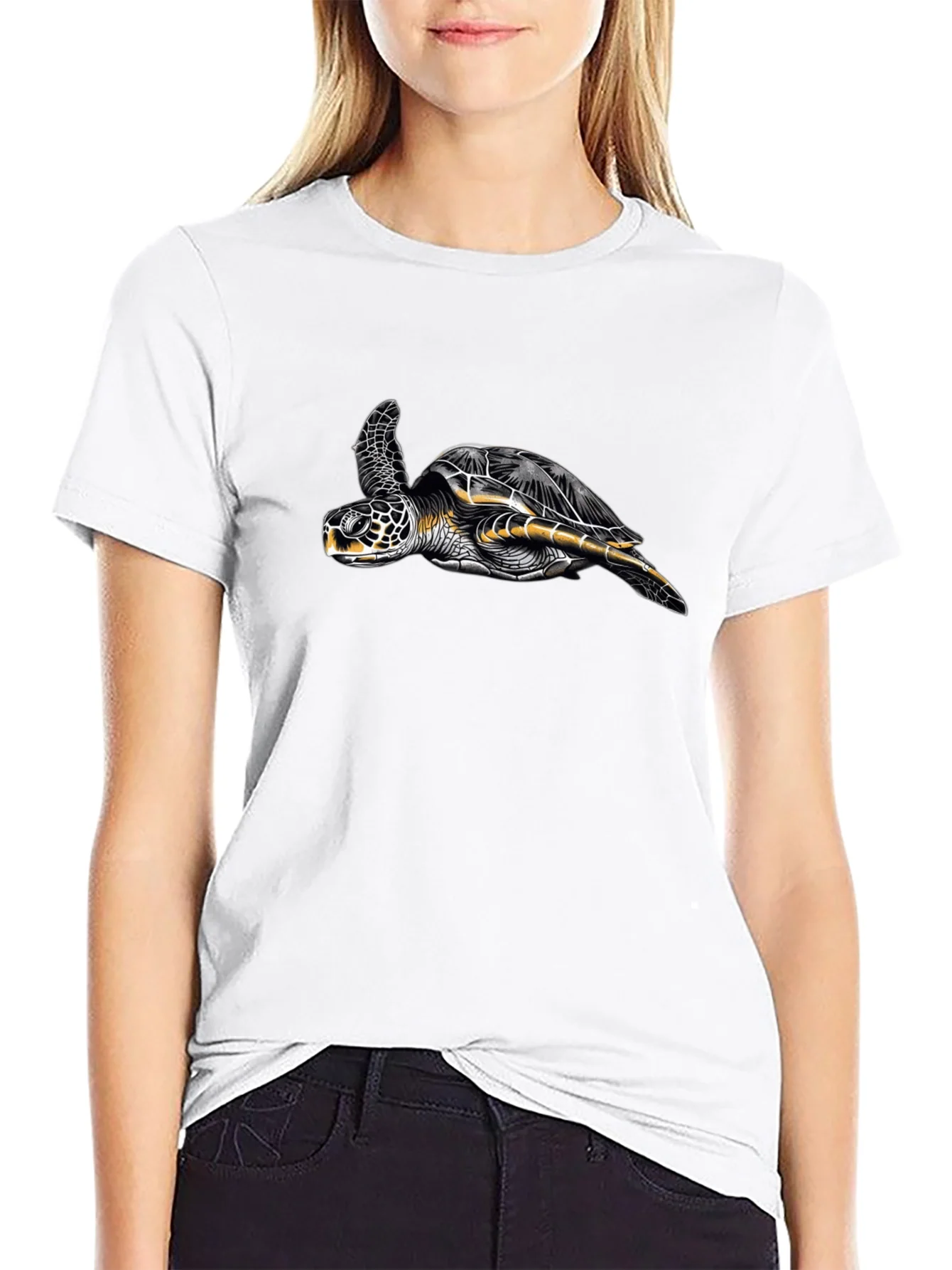 Turtle Graphic Black T-Shirt