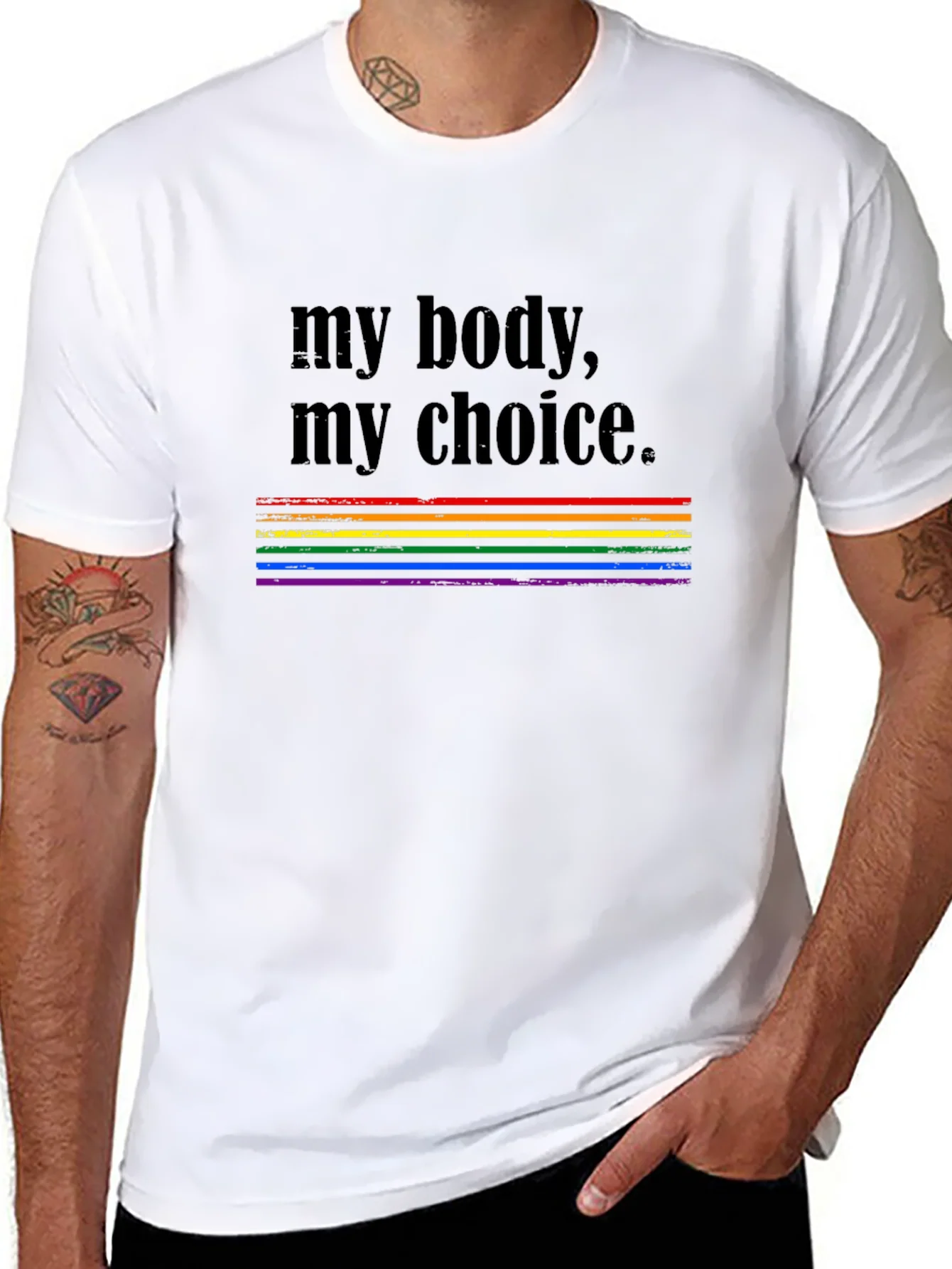My Body My Choice Rainbow Pride T-Shirt