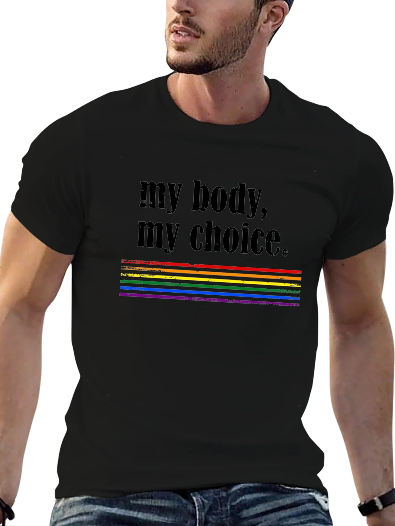 My Body My Choice Rainbow Pride T-Shirt