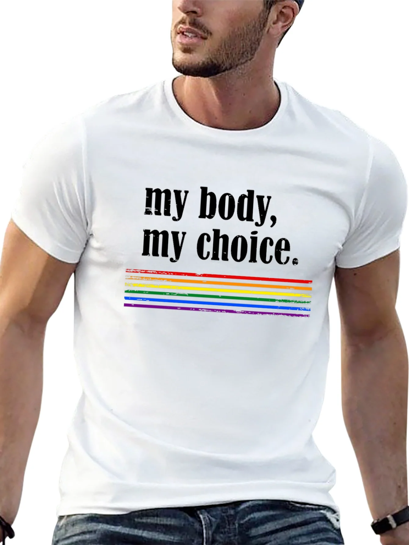 My Body My Choice Rainbow Pride T-Shirt