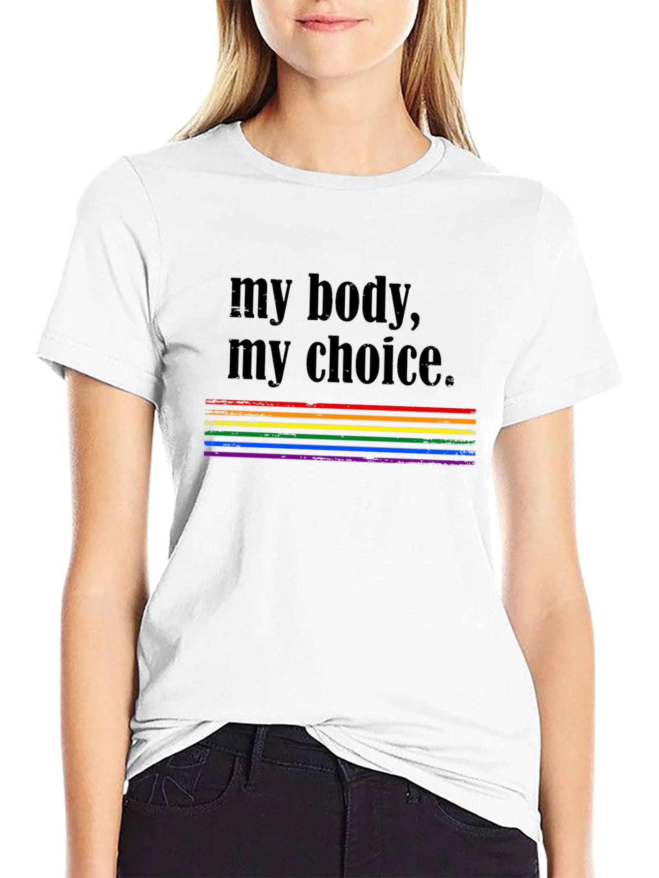 My Body My Choice Rainbow Pride T-Shirt