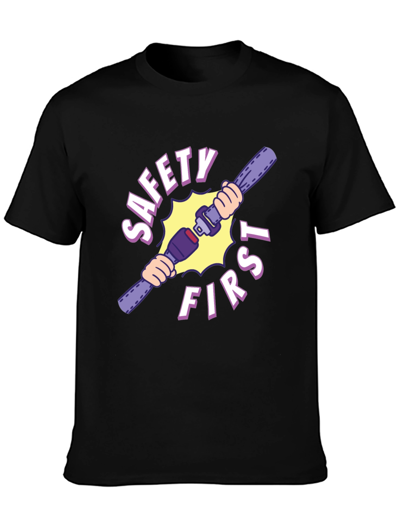 Safety First Graphic Tee - Black Unisex T-Shirt