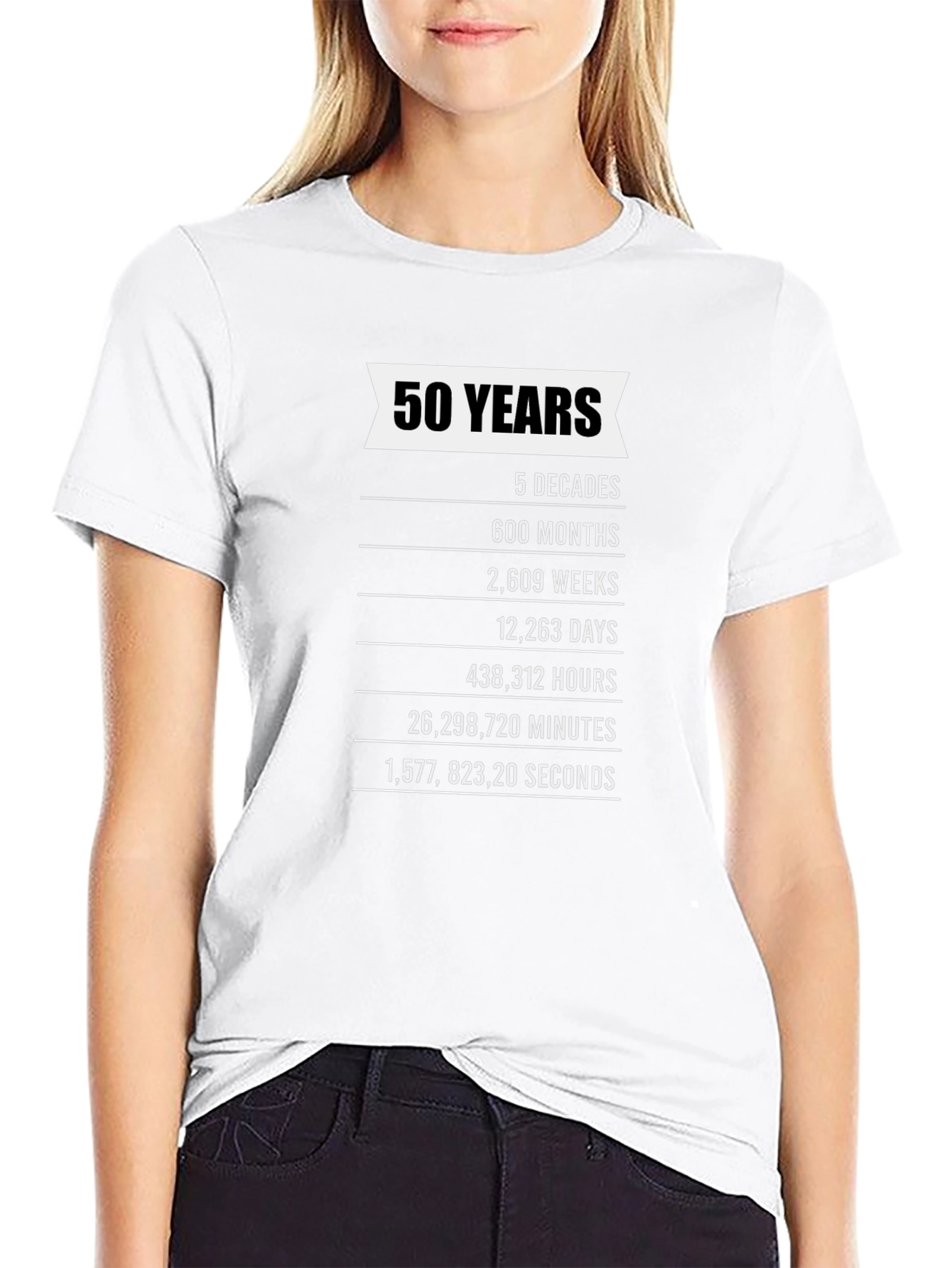 50th Birthday T-Shirt - 5 Decades Milestone Tee