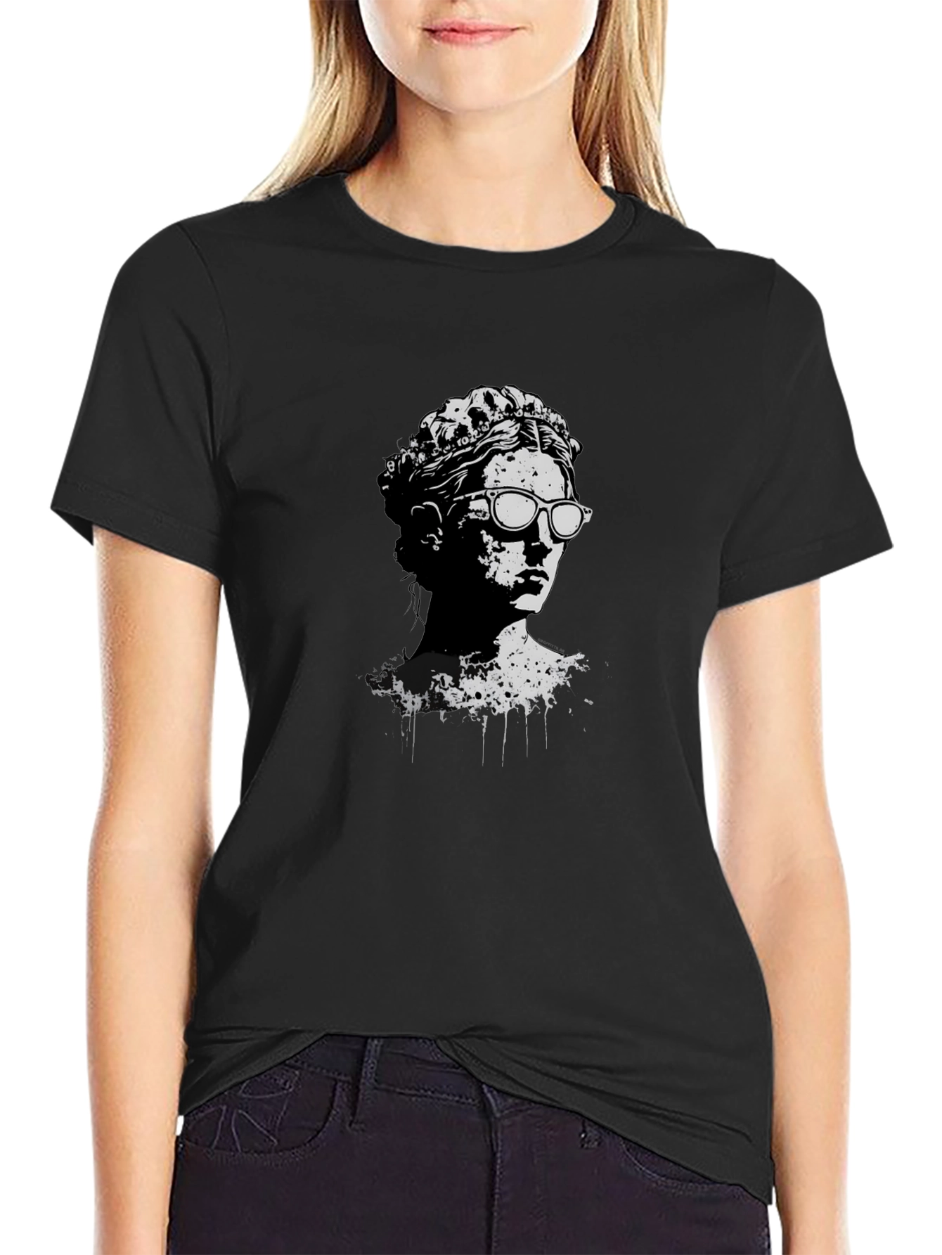 Statue Graphic Tee - Cool Modern Art Shirt