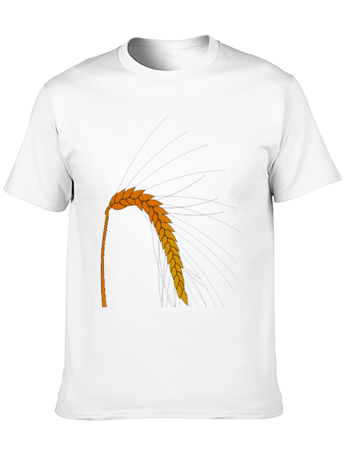 Wheat Graphic Tee - Black Crew Neck Casual Style
