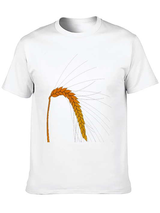 Wheat Graphic Tee - Black Crew Neck Casual Style