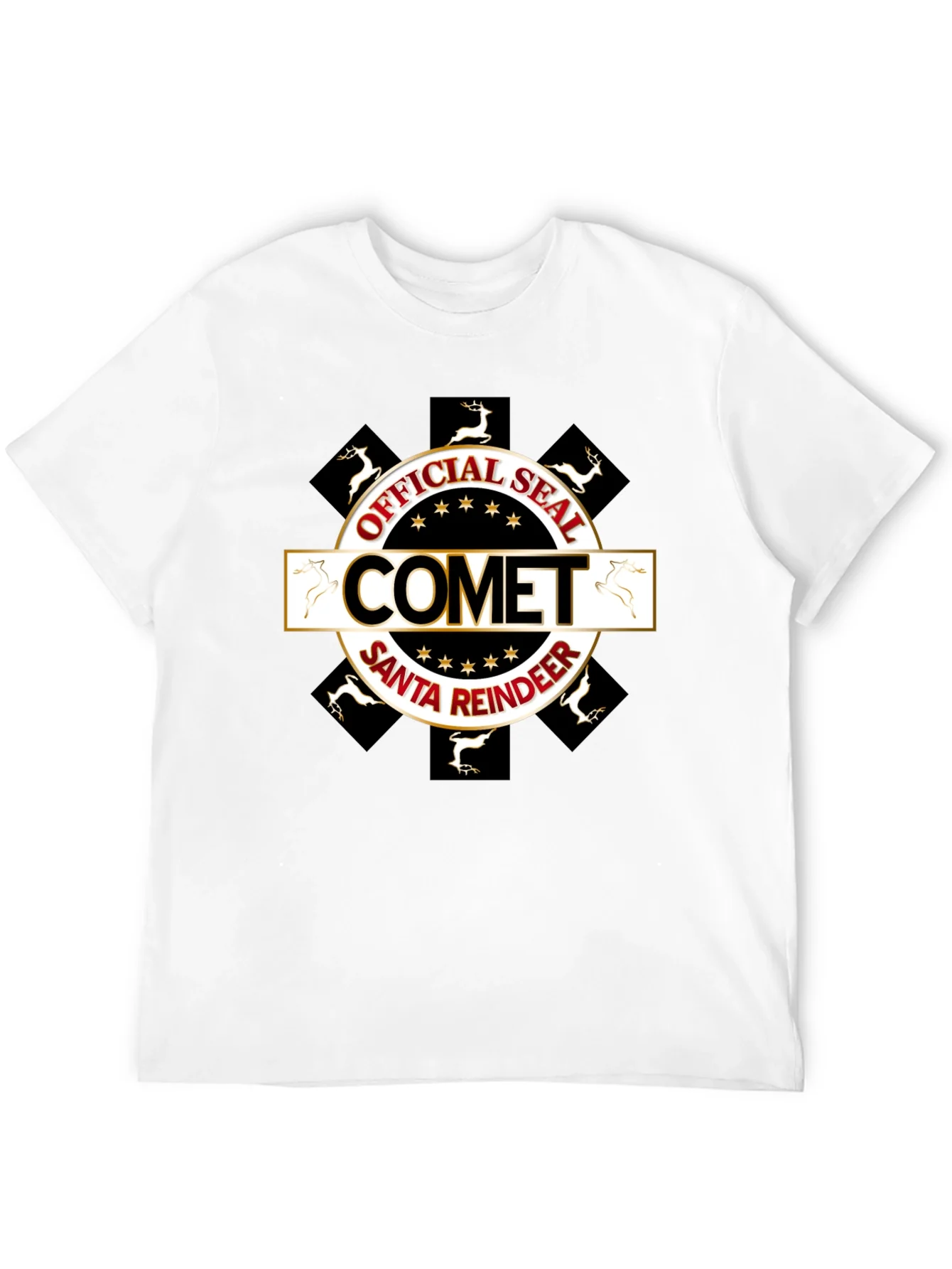 Comet Santa Reindeer Official Seal Tee