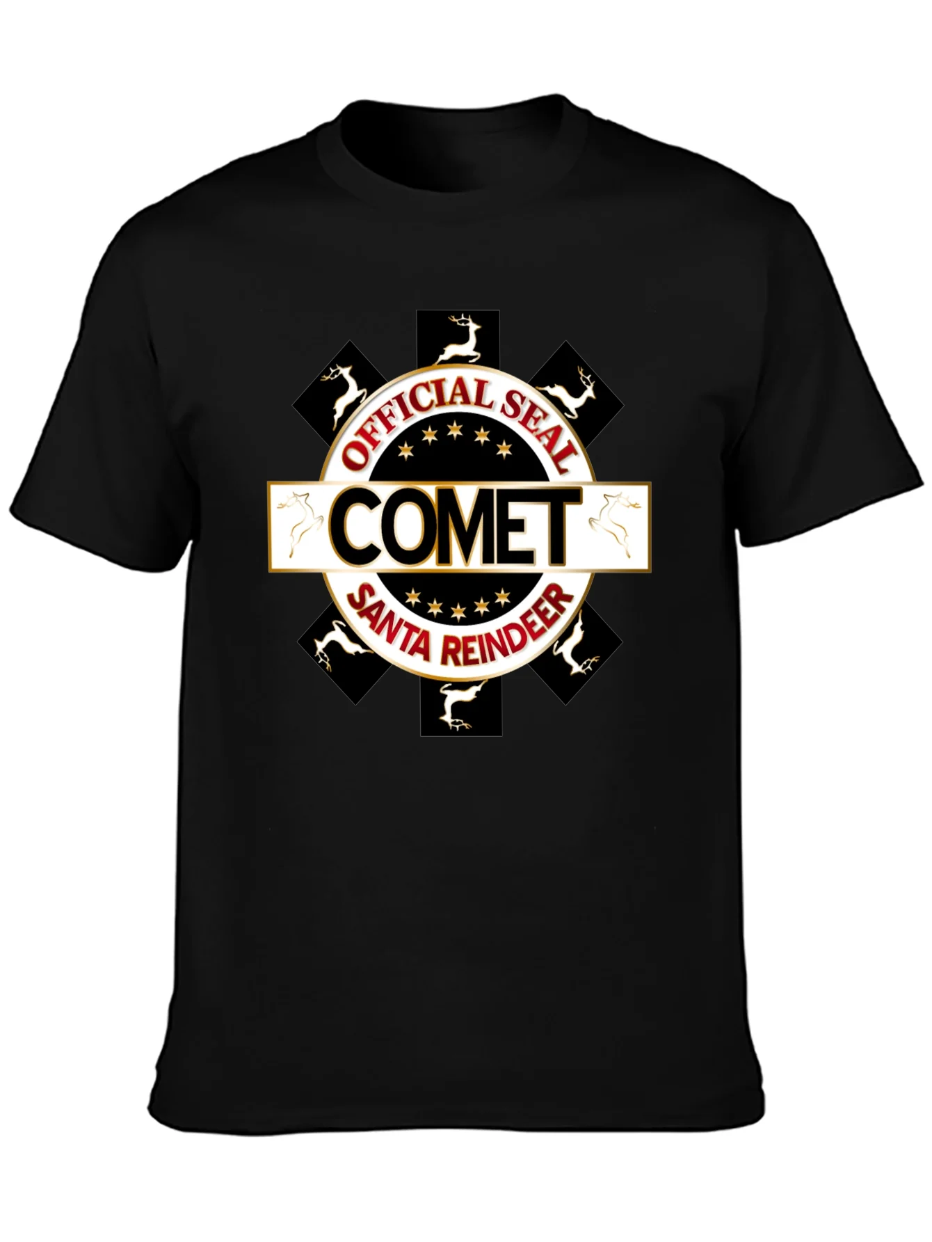 Comet Santa Reindeer Official Seal Tee