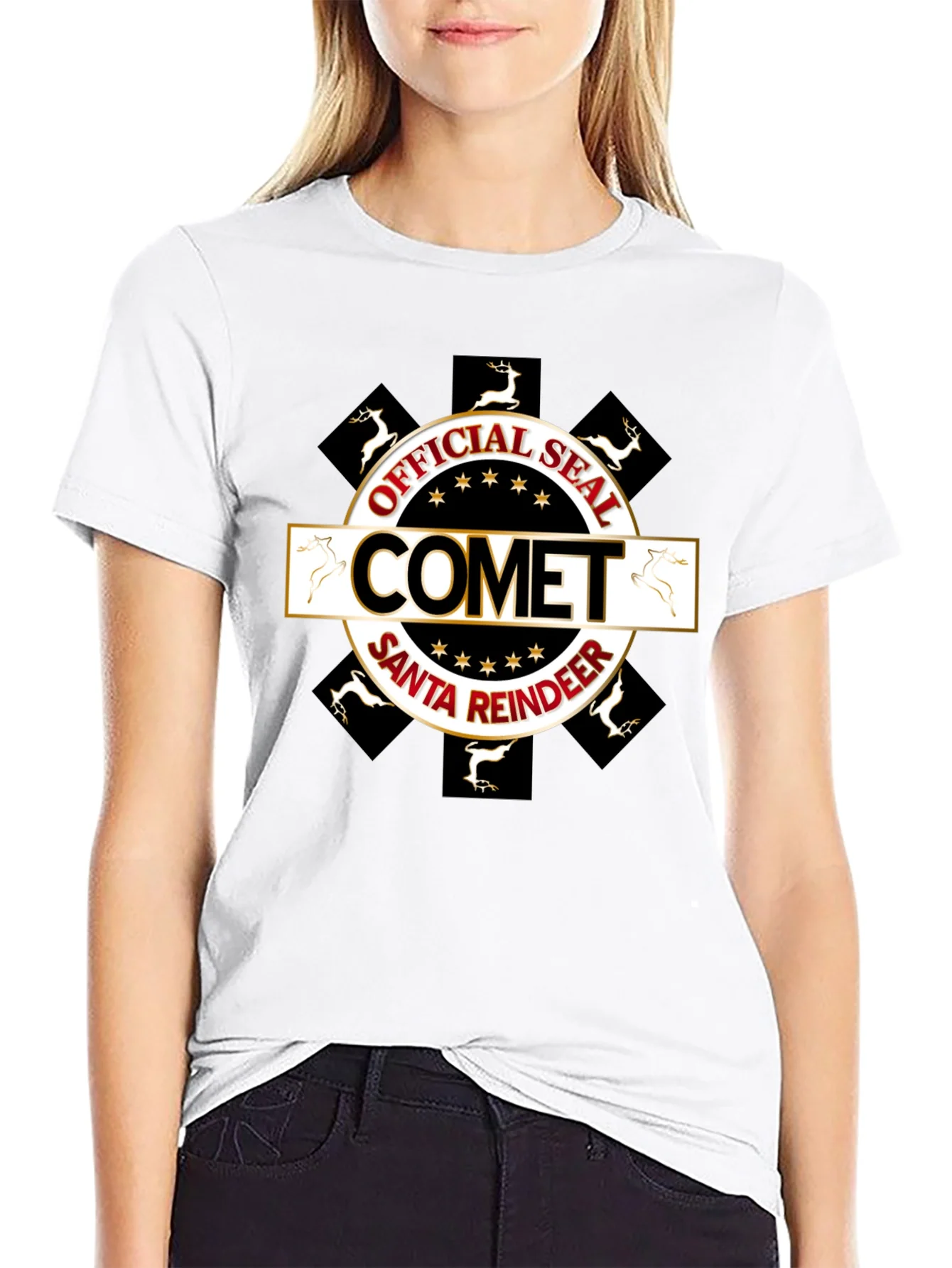 Comet Santa Reindeer Official Seal Tee