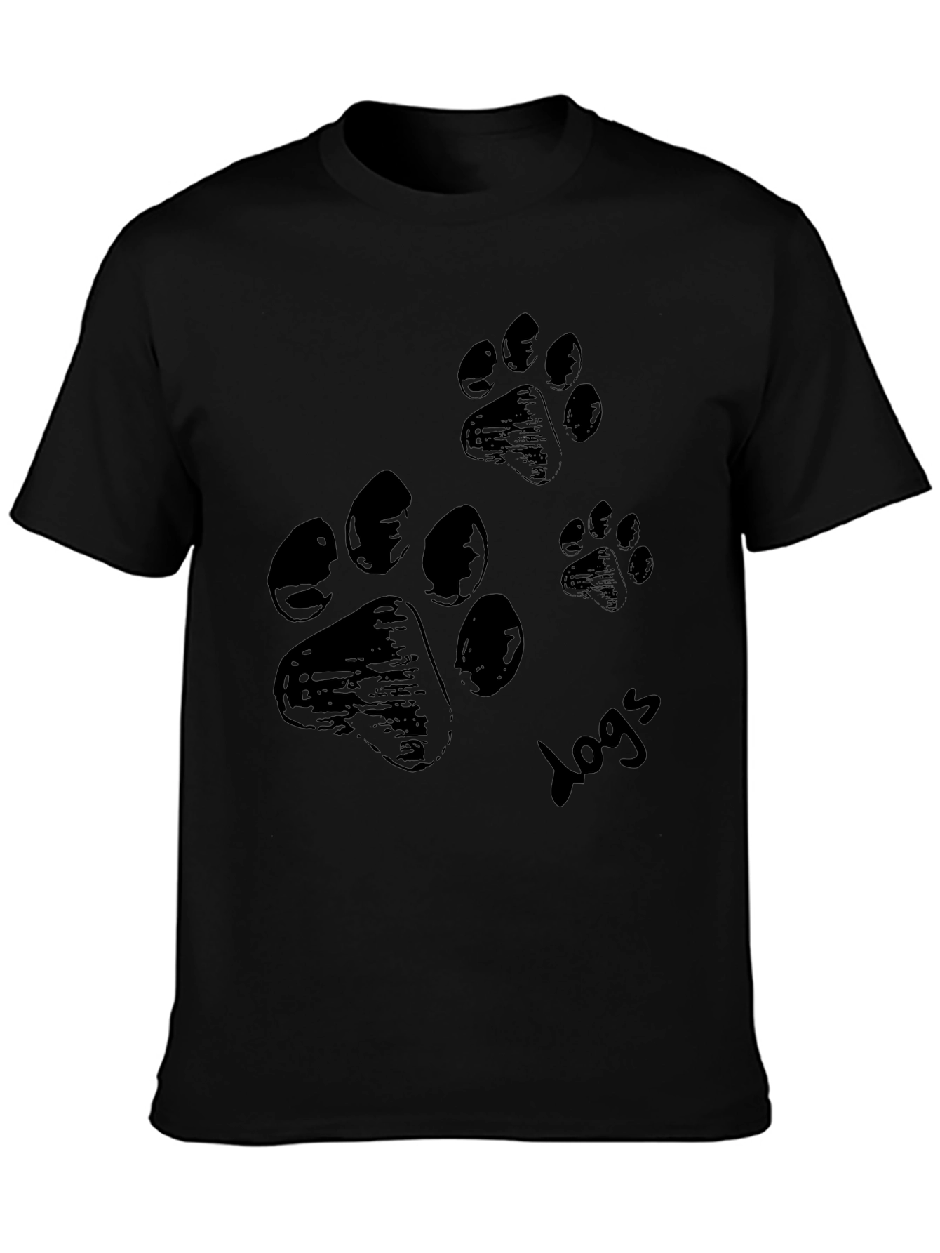 Paw Print Black T-Shirt