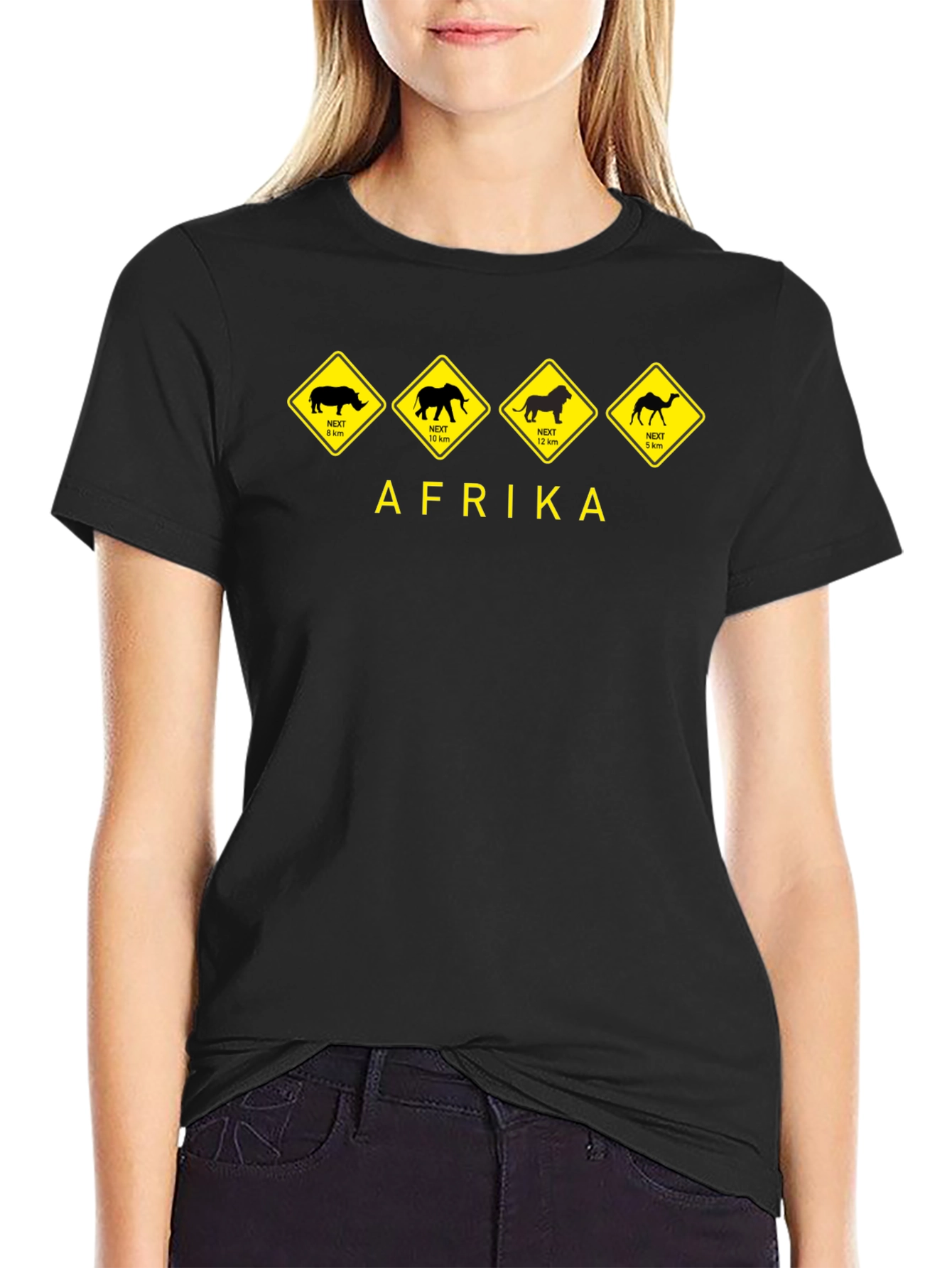 Afrika Wildlife Warning T-Shirt - Novelty Design