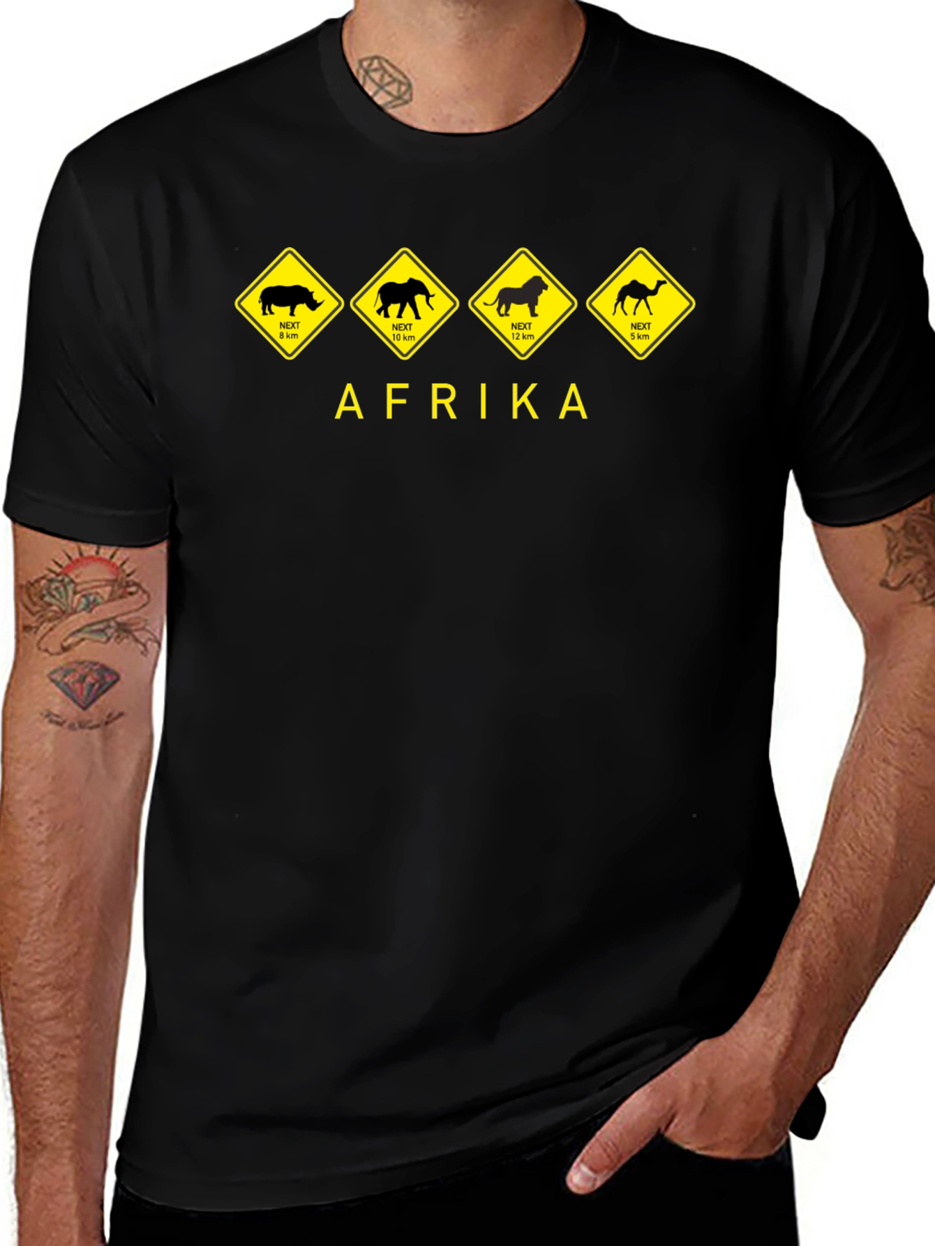 Afrika Wildlife Warning T-Shirt - Novelty Design