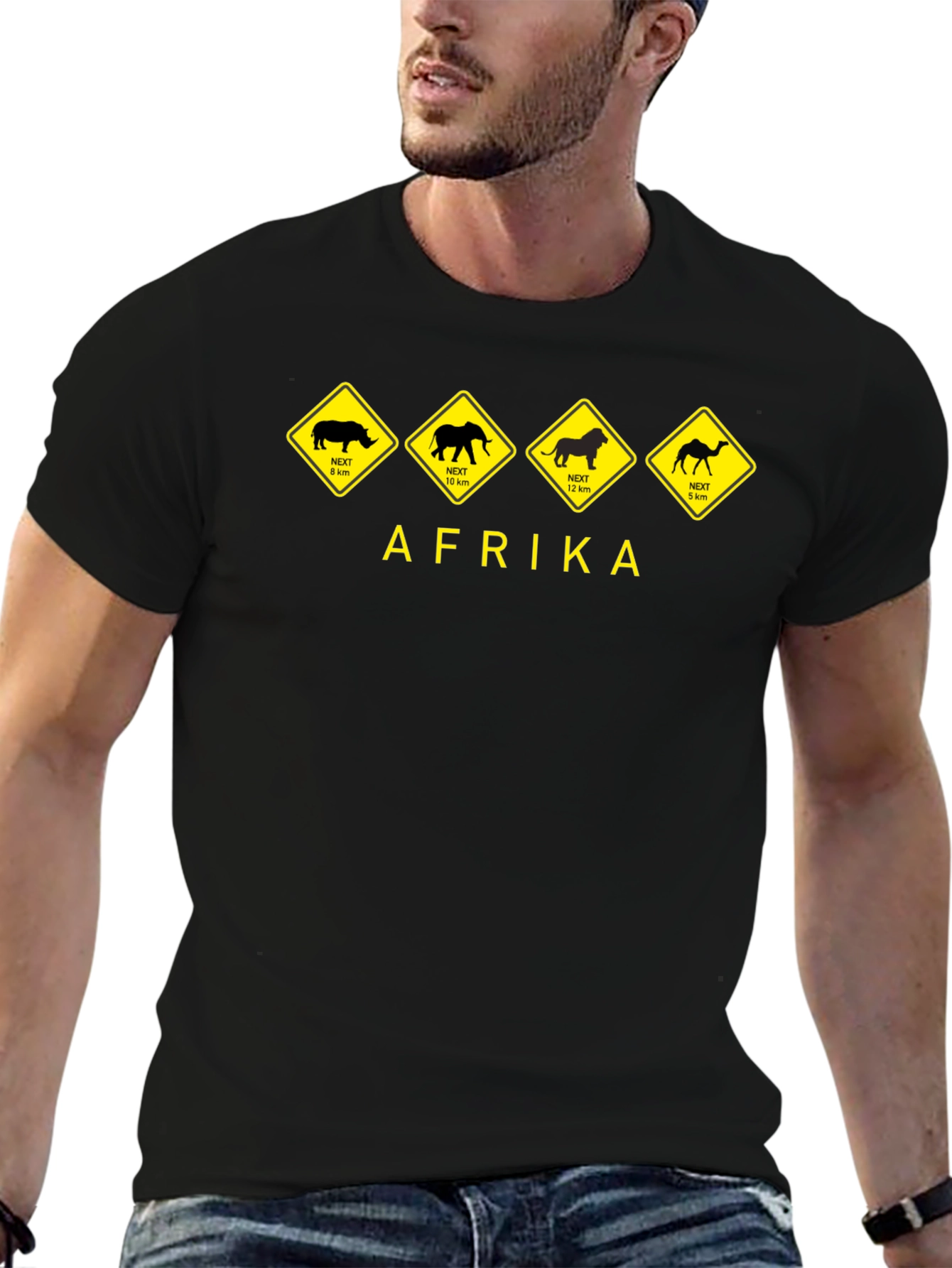 Afrika Wildlife Warning T-Shirt - Novelty Design