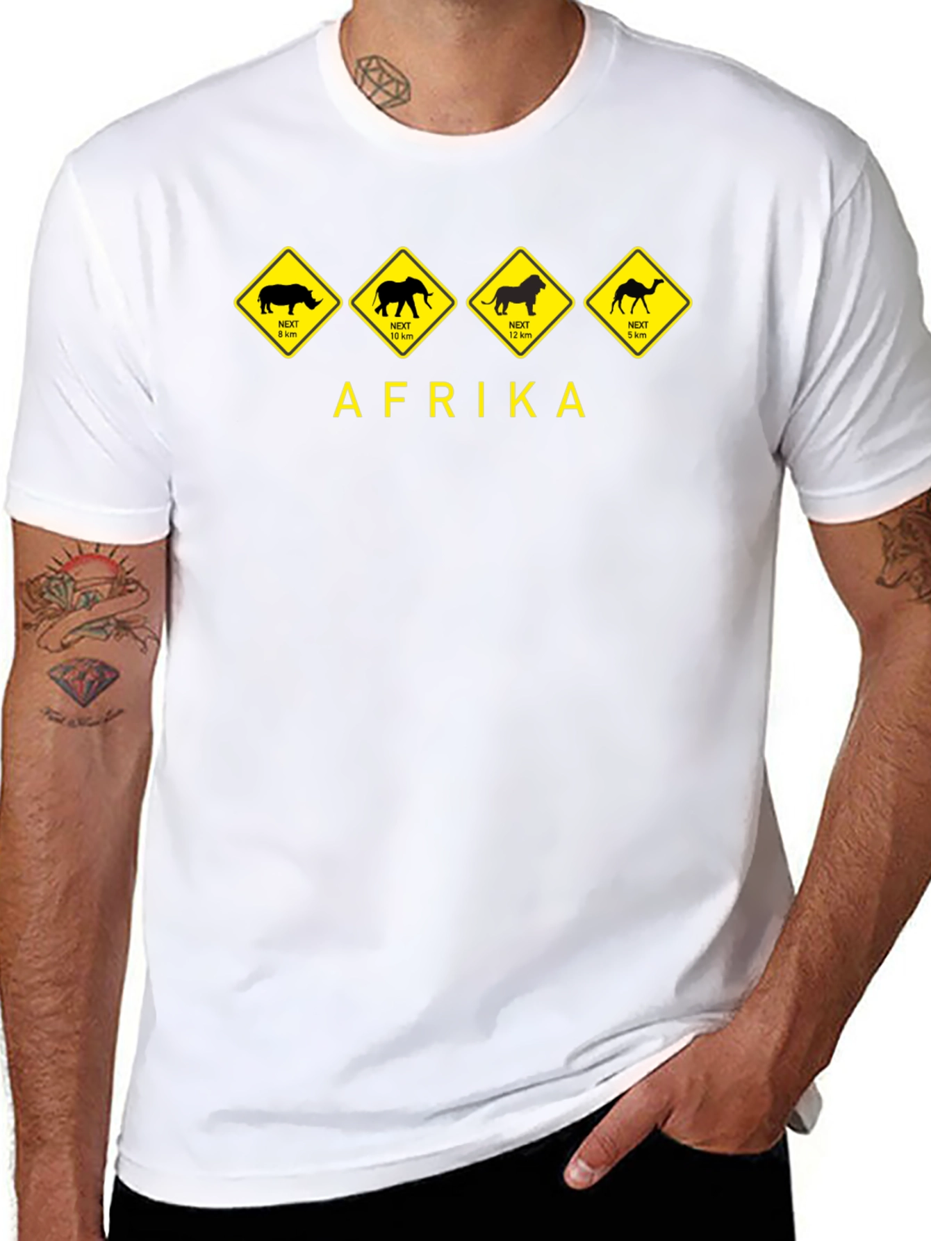 Afrika Wildlife Warning T-Shirt - Novelty Design