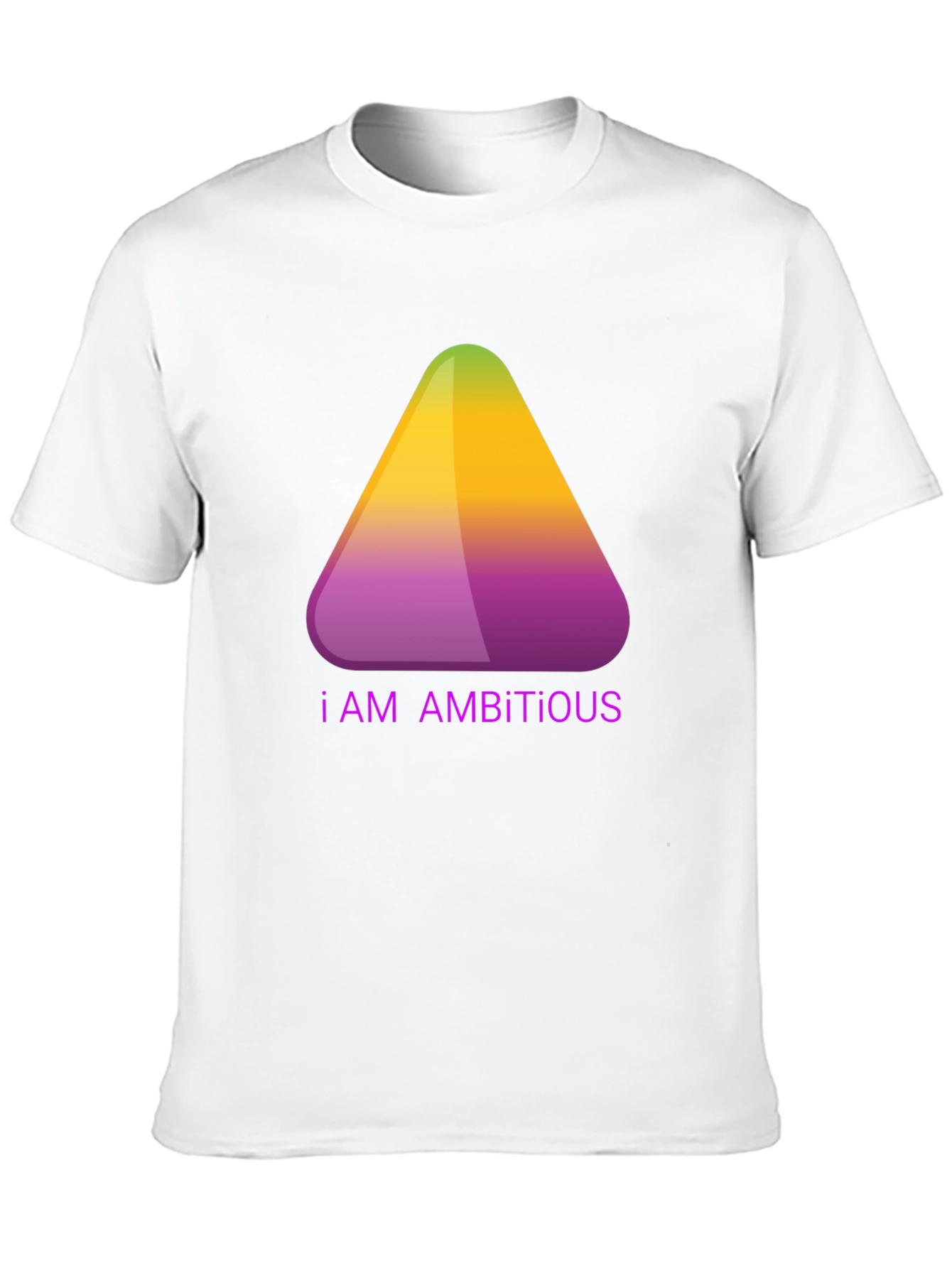 Ambitious Gradient Triangle Graphic T-Shirt