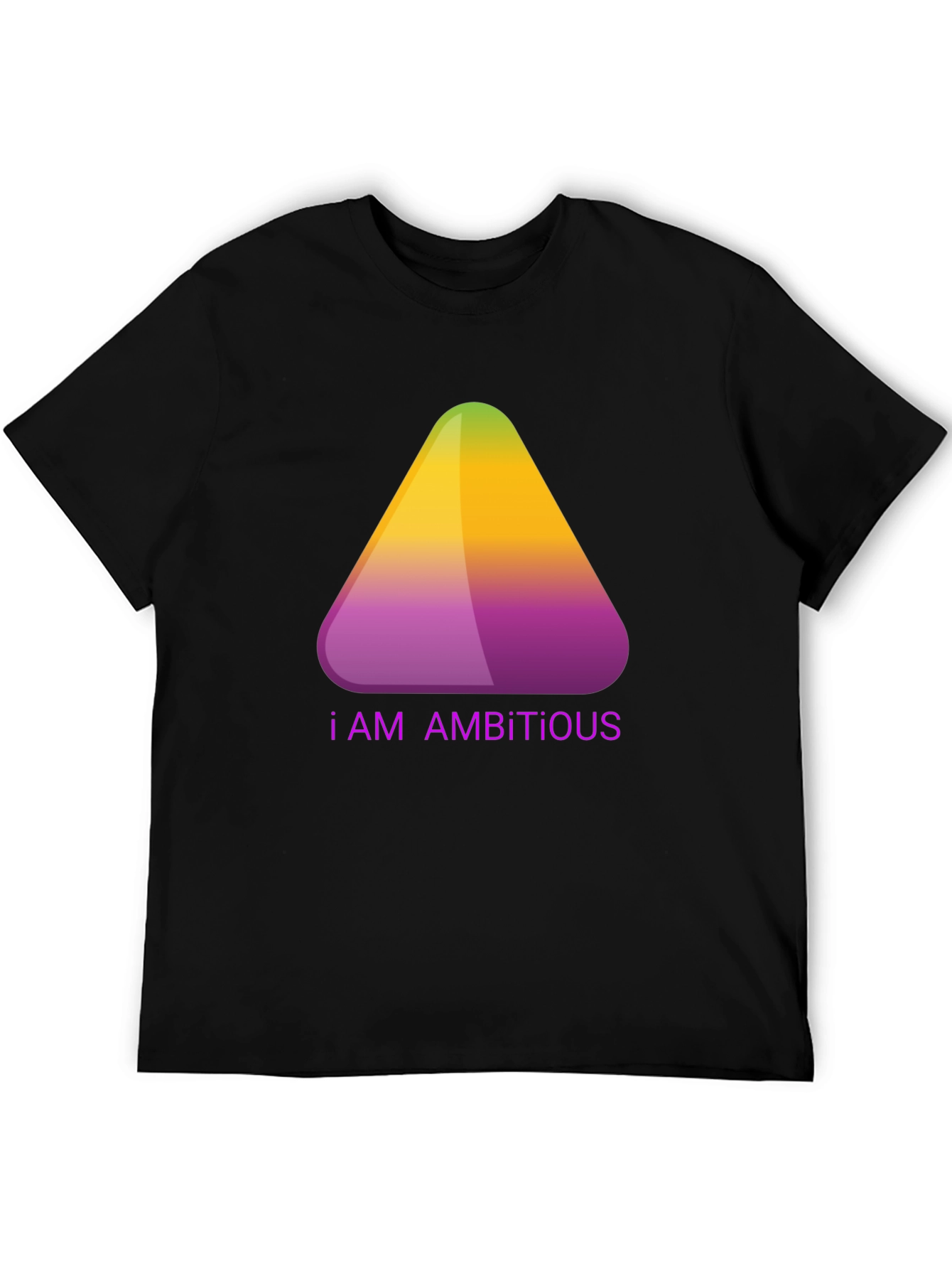 Ambitious Gradient Triangle Graphic T-Shirt