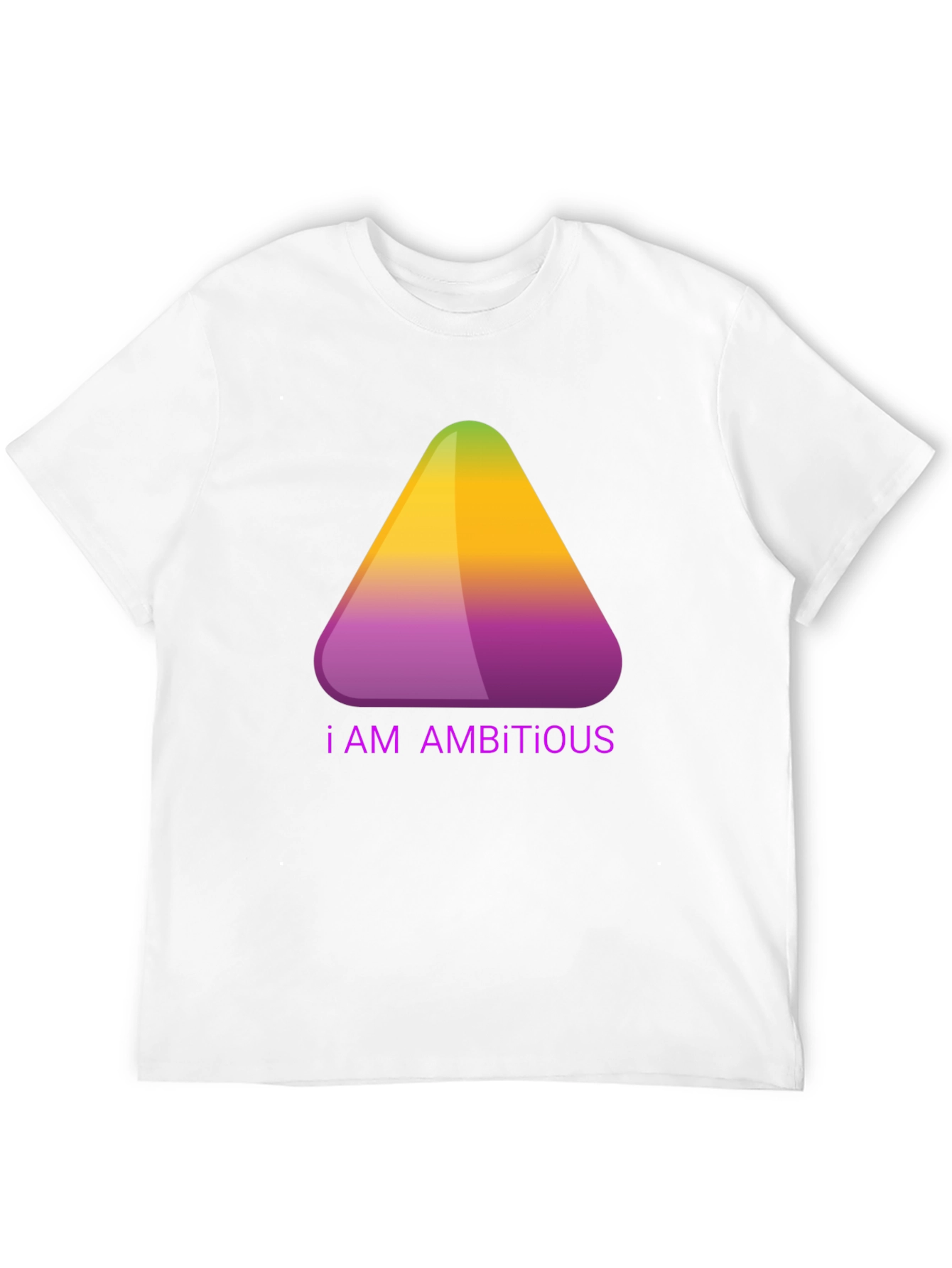 Ambitious Gradient Triangle Graphic T-Shirt