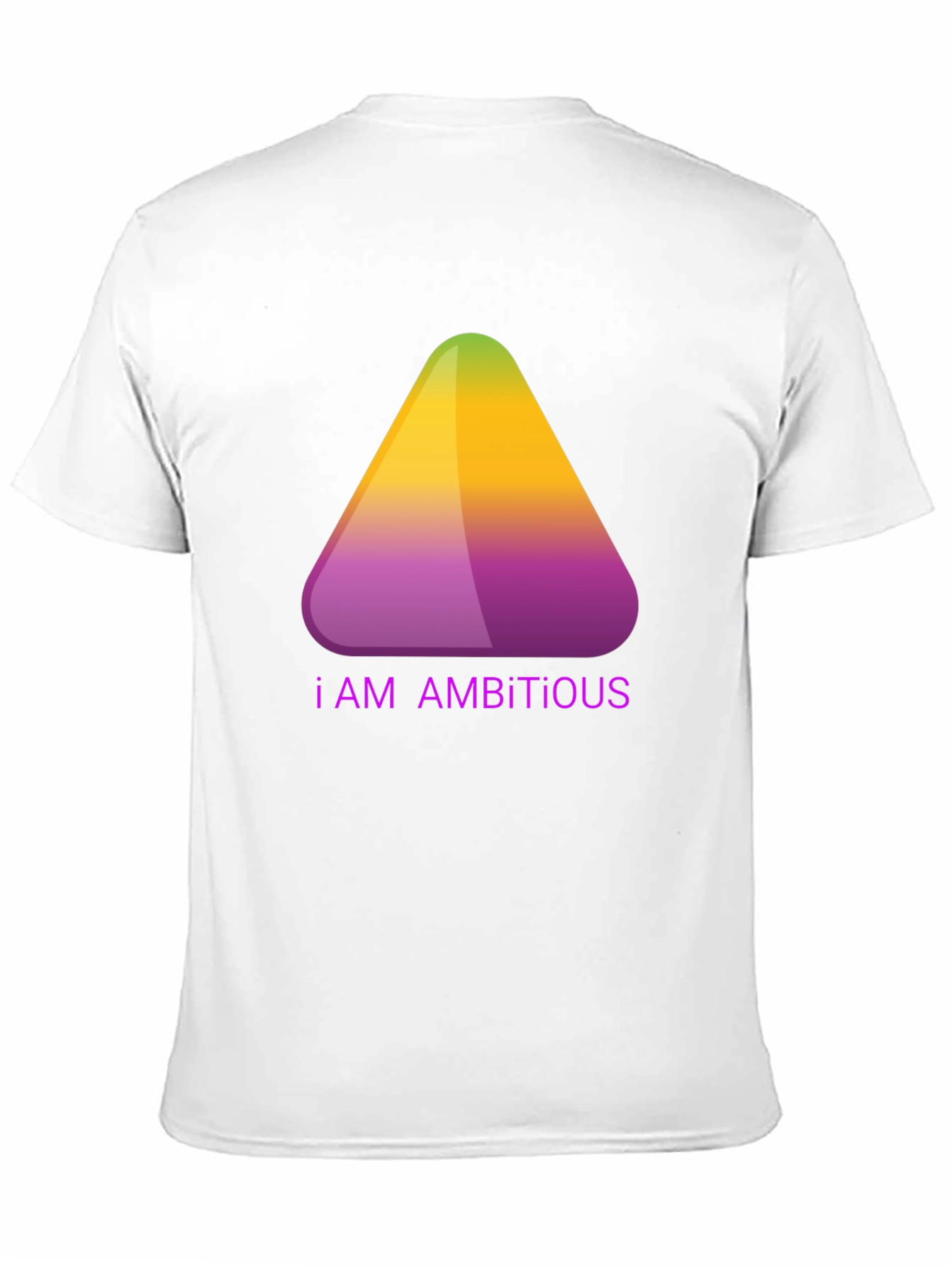 Ambitious Gradient Triangle Graphic T-Shirt