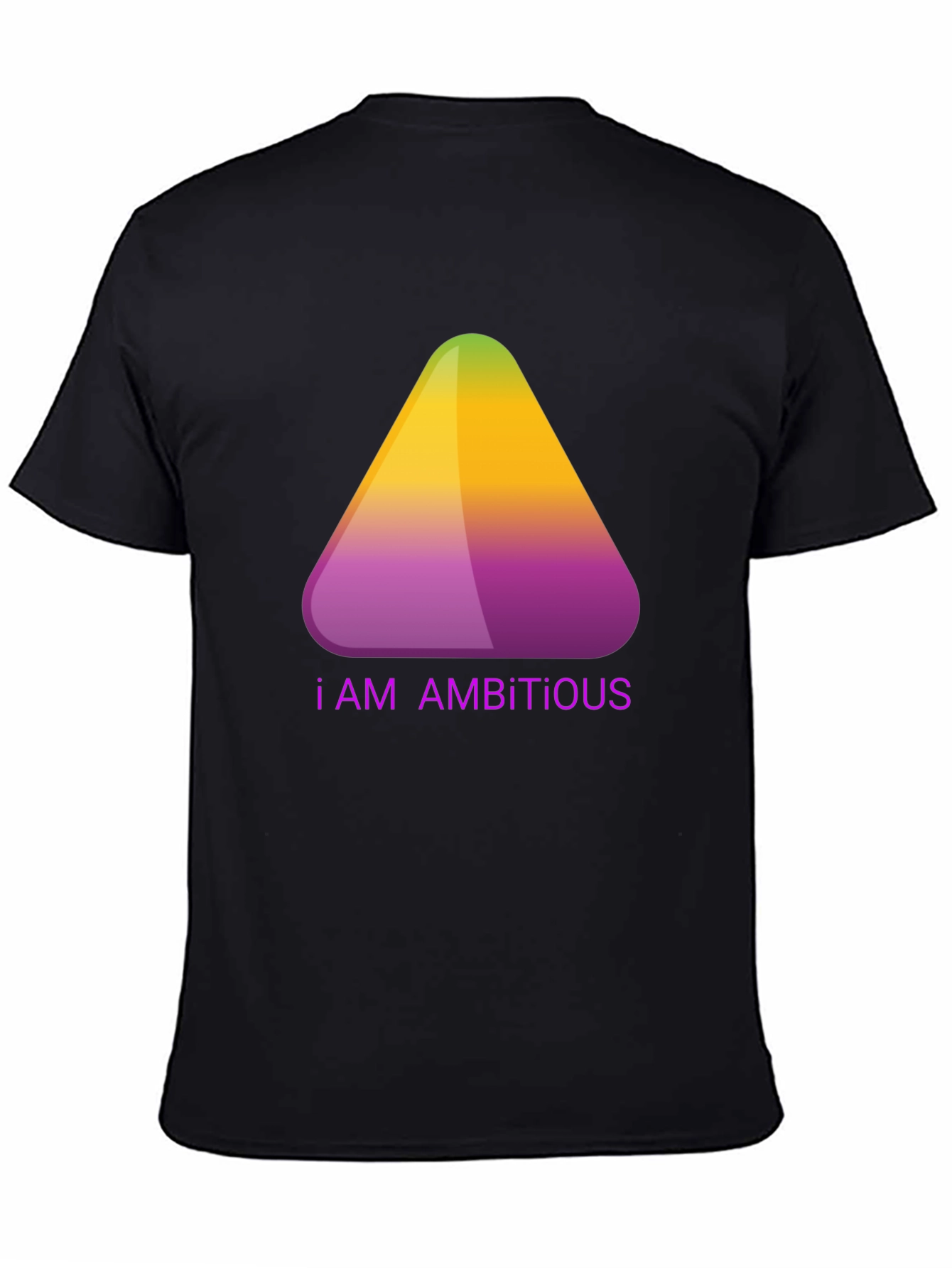 Ambitious Gradient Triangle Graphic T-Shirt
