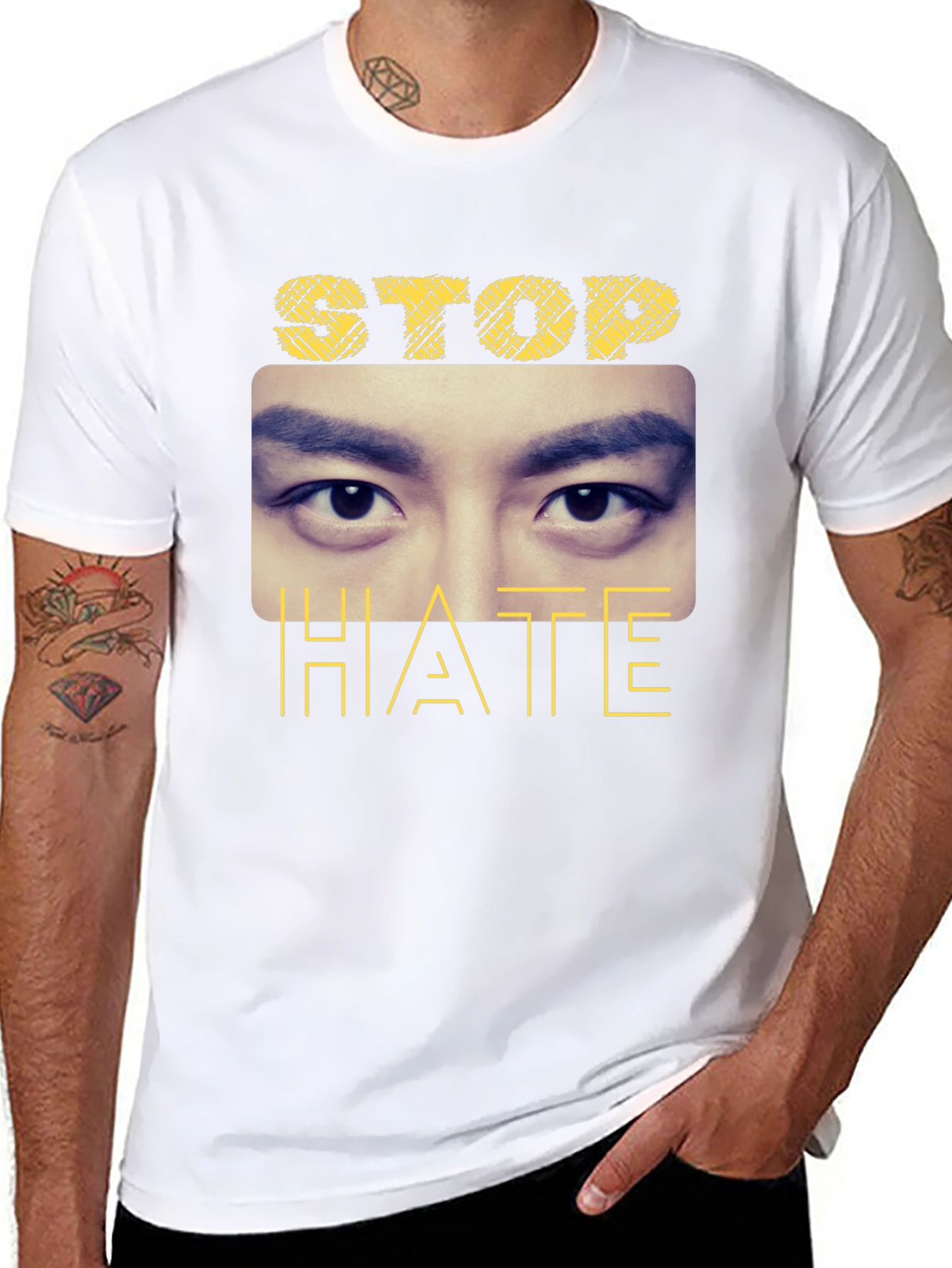 Stop Hate Graphic Tee - Unisex Black T-Shirt