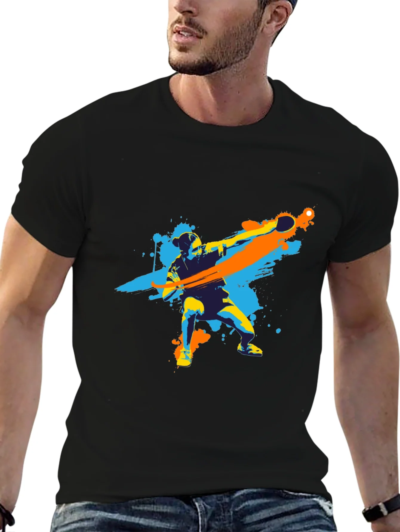 Table Tennis Player Graphic Tee