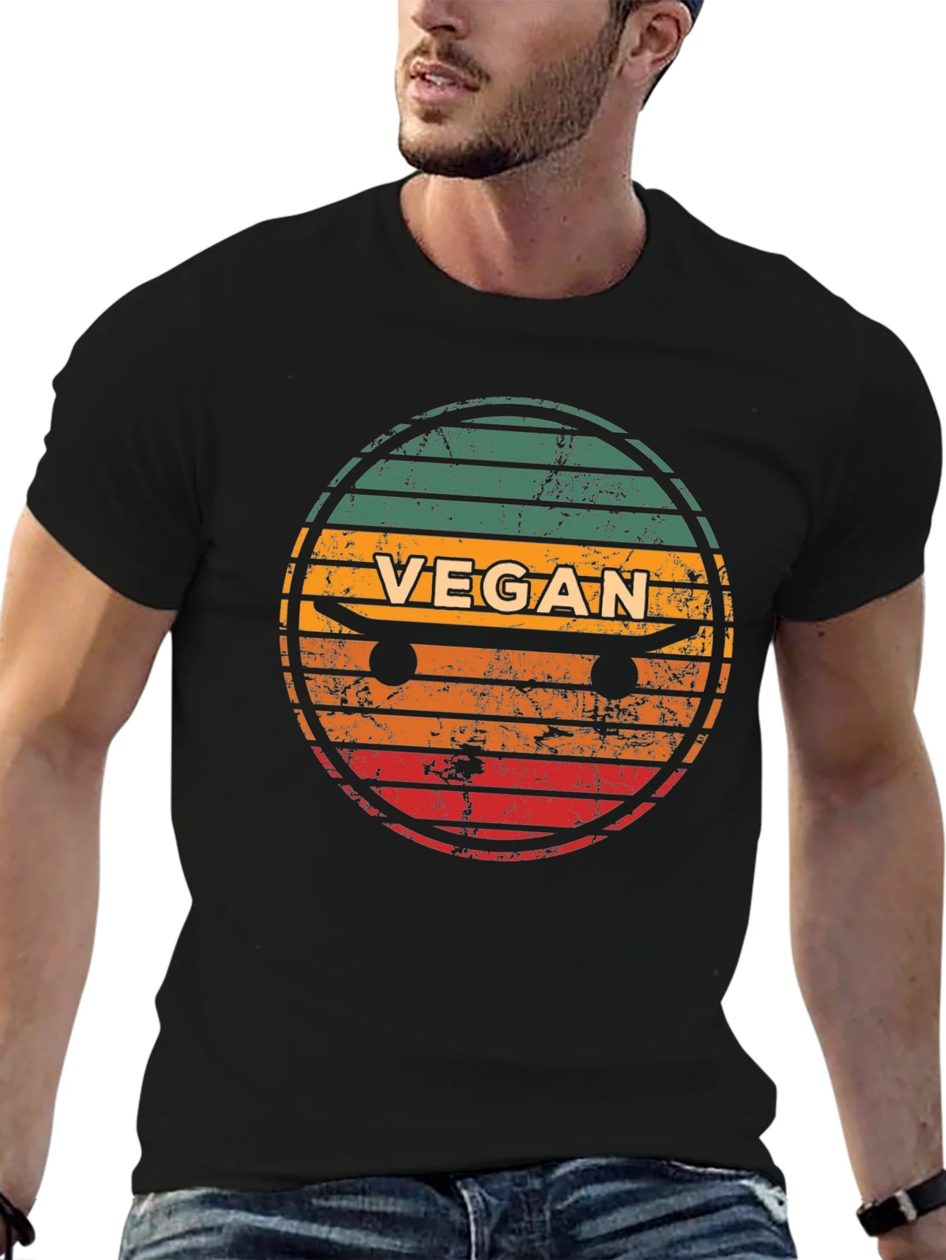 Vegan Skateboard T-Shirt - Retro Style Tee