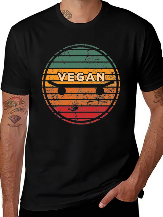 Vegan Skateboard T-Shirt - Retro Style Tee