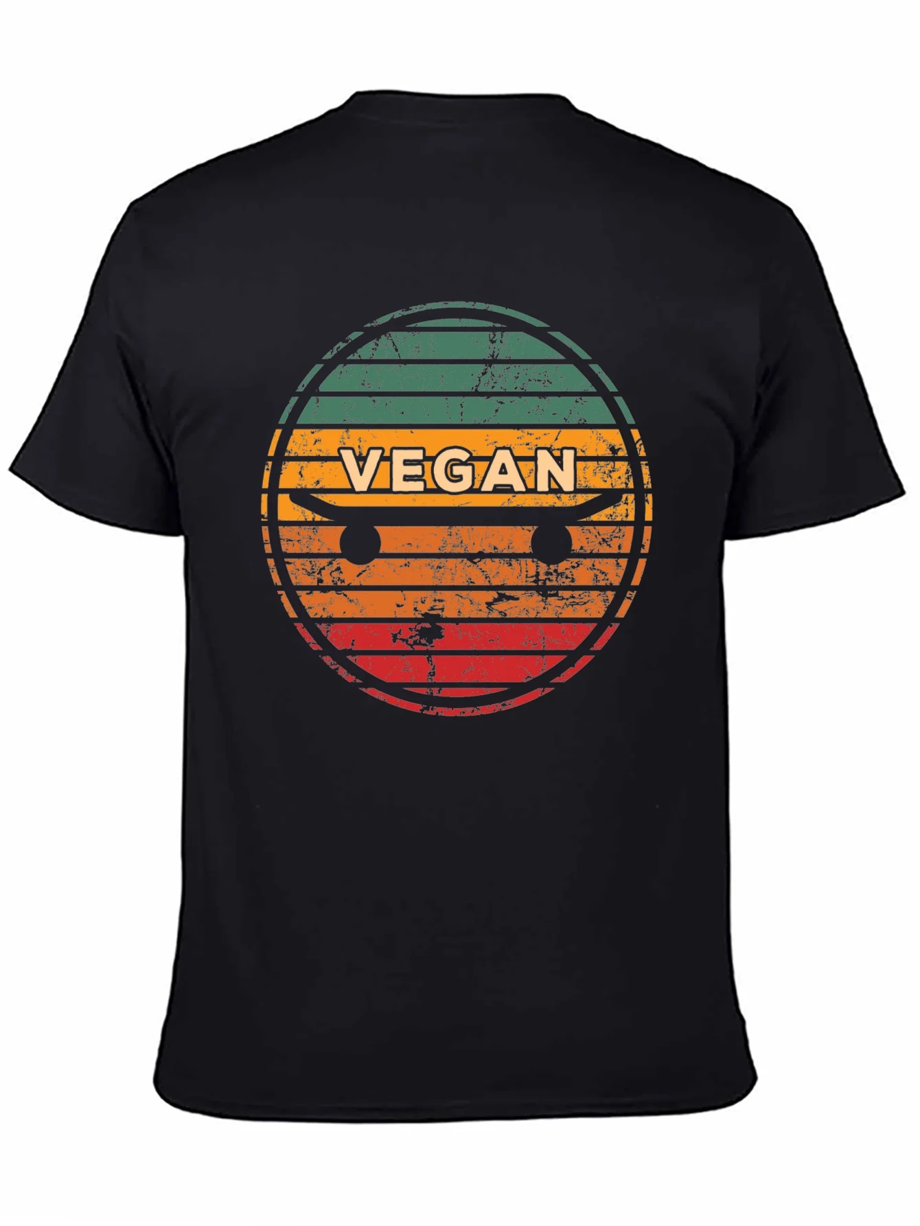 Vegan Skateboard T-Shirt - Retro Style Tee
