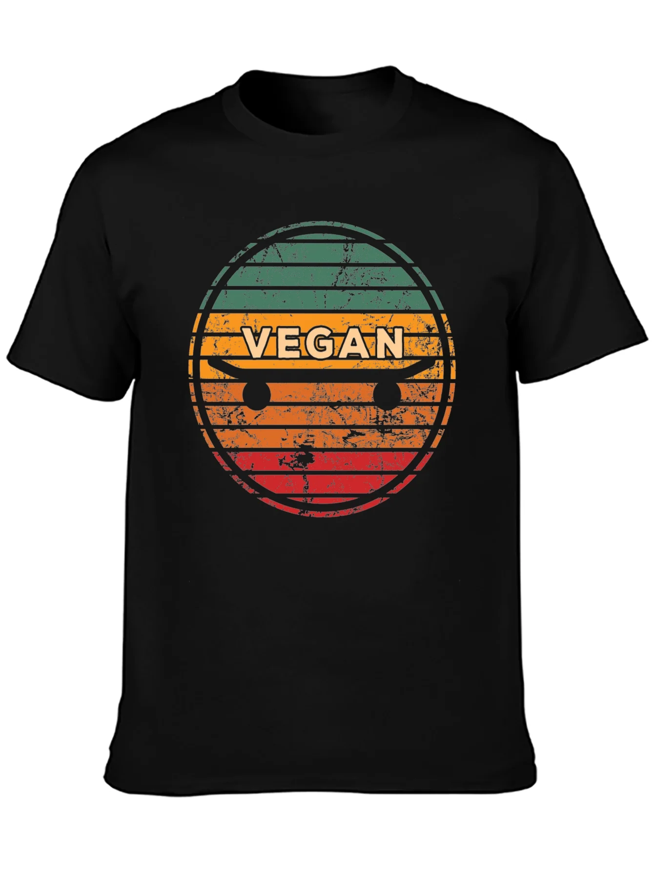 Vegan Skateboard T-Shirt - Retro Style Tee