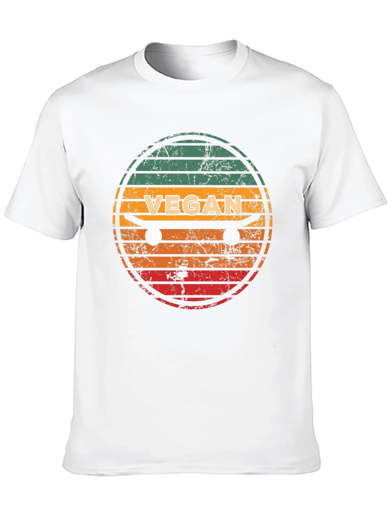 Vegan Skateboard T-Shirt - Retro Style Tee