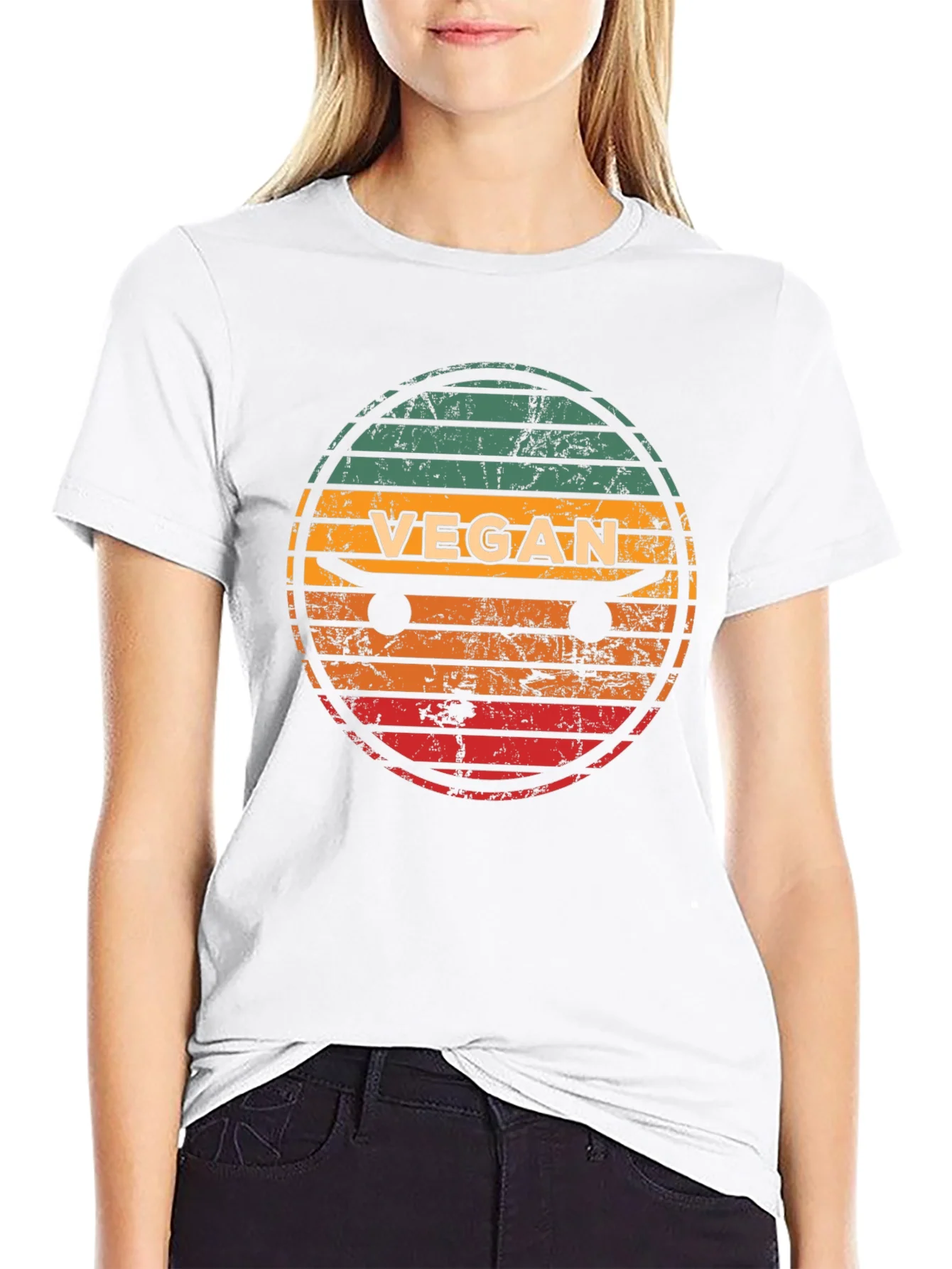 Vegan Skateboard T-Shirt - Retro Style Tee
