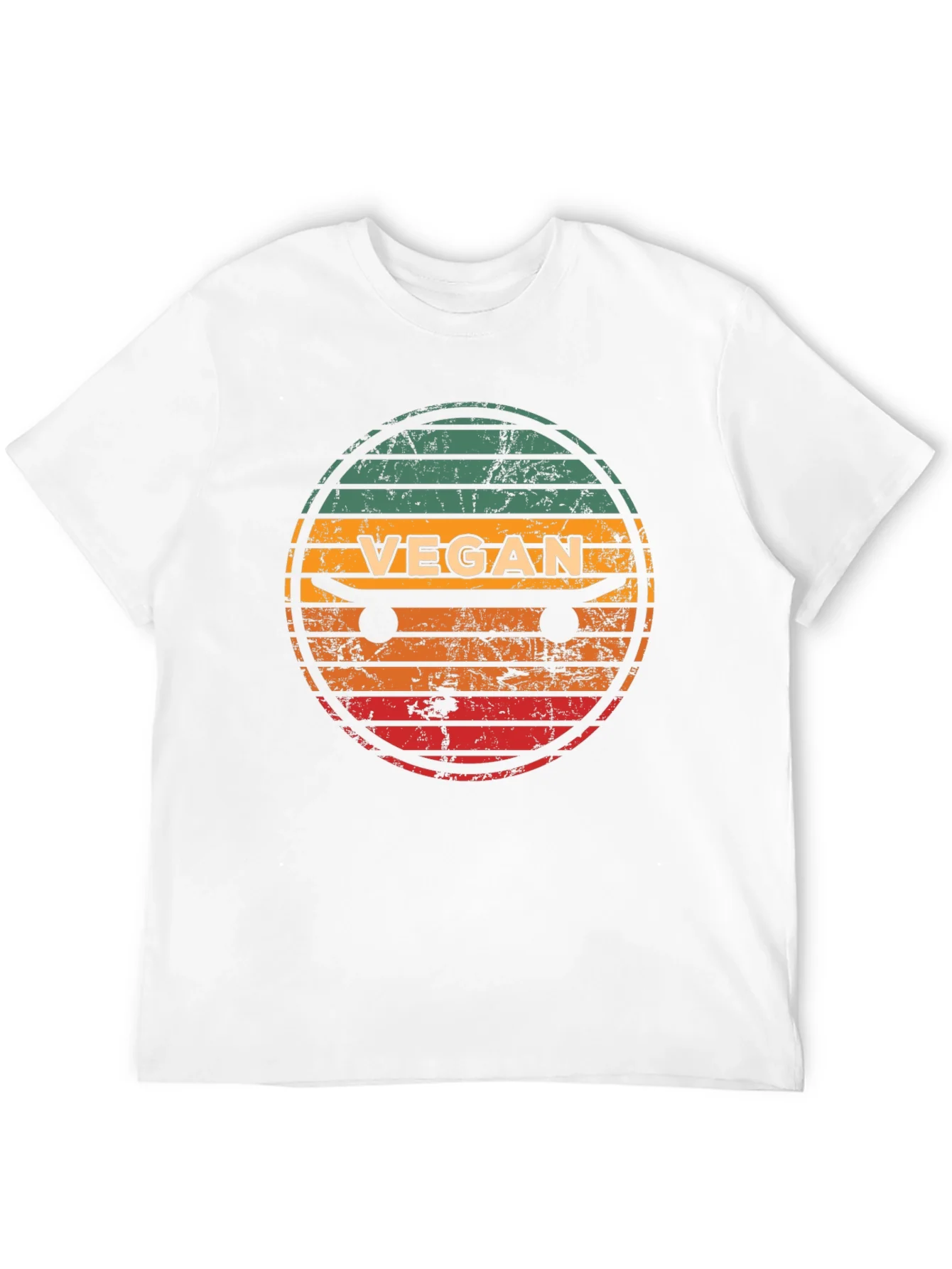Vegan Skateboard T-Shirt - Retro Style Tee