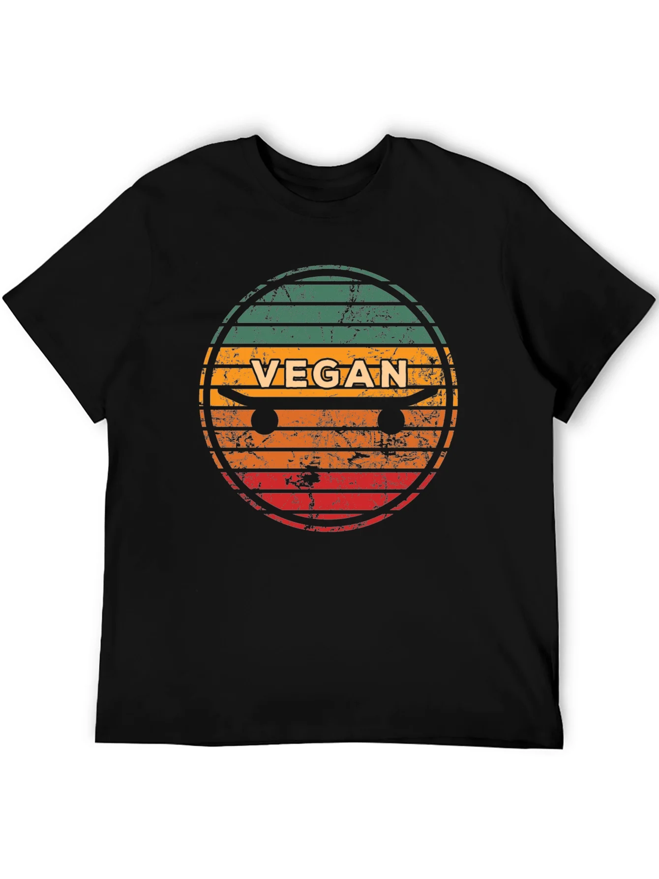 Vegan Skateboard T-Shirt - Retro Style Tee