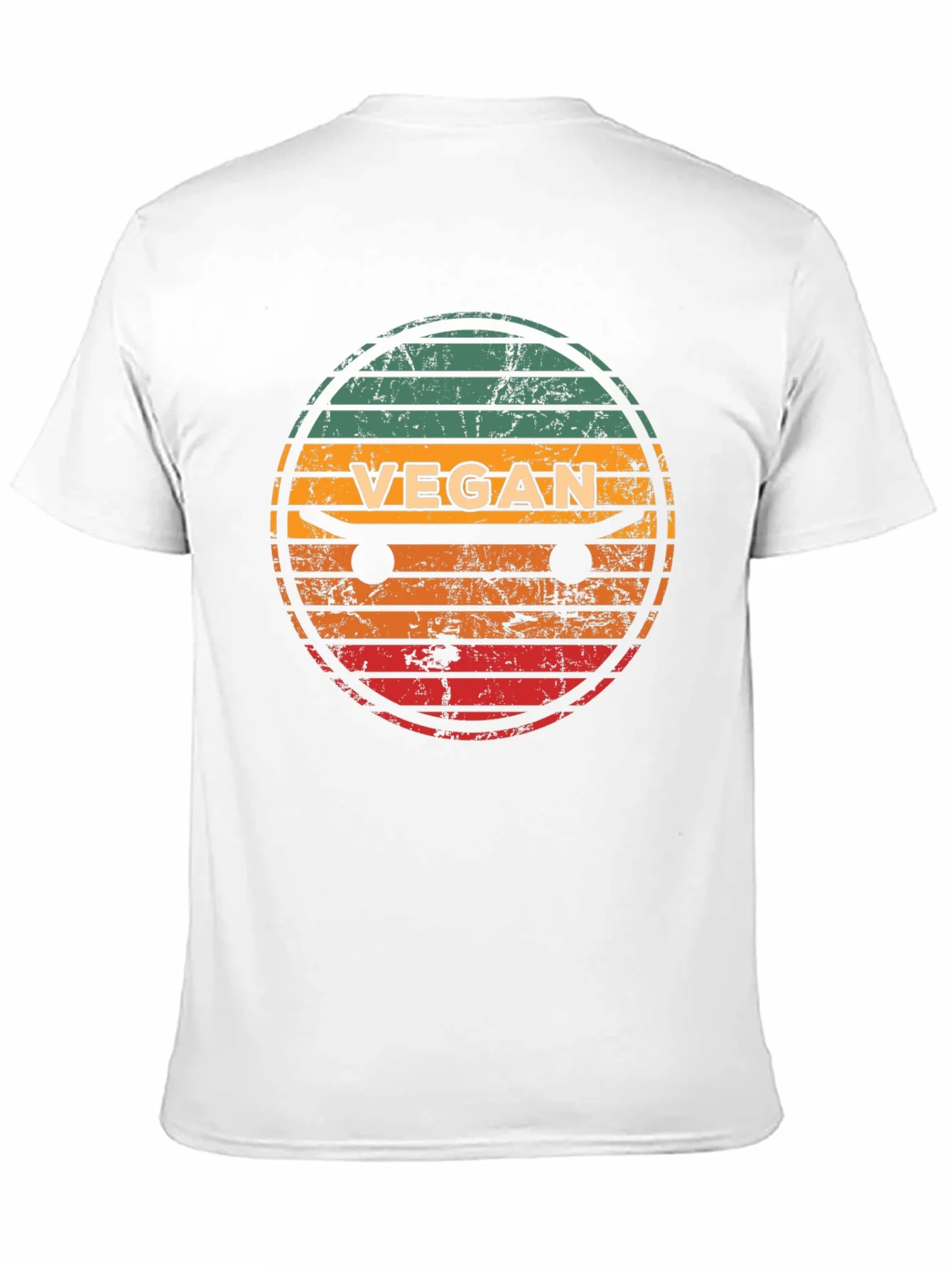 Vegan Skateboard T-Shirt - Retro Style Tee
