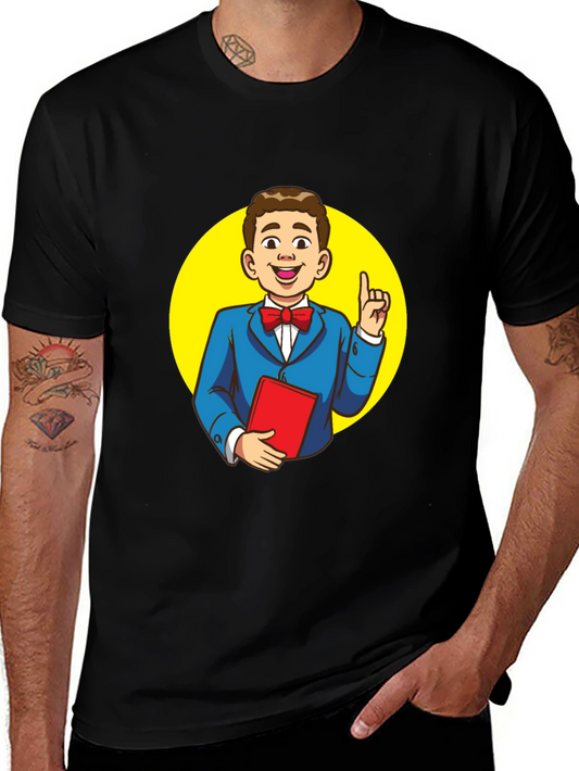 Cartoon Character Graphic Black T-Shirt