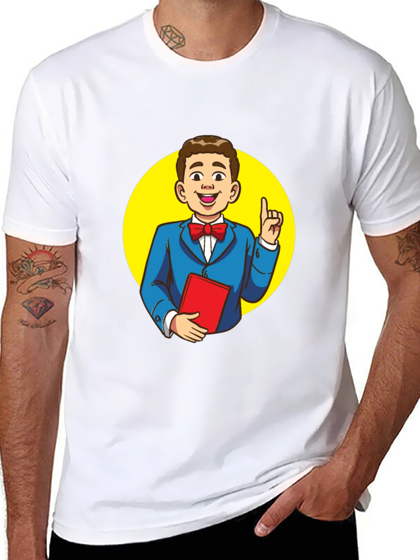 Cartoon Character Graphic Black T-Shirt