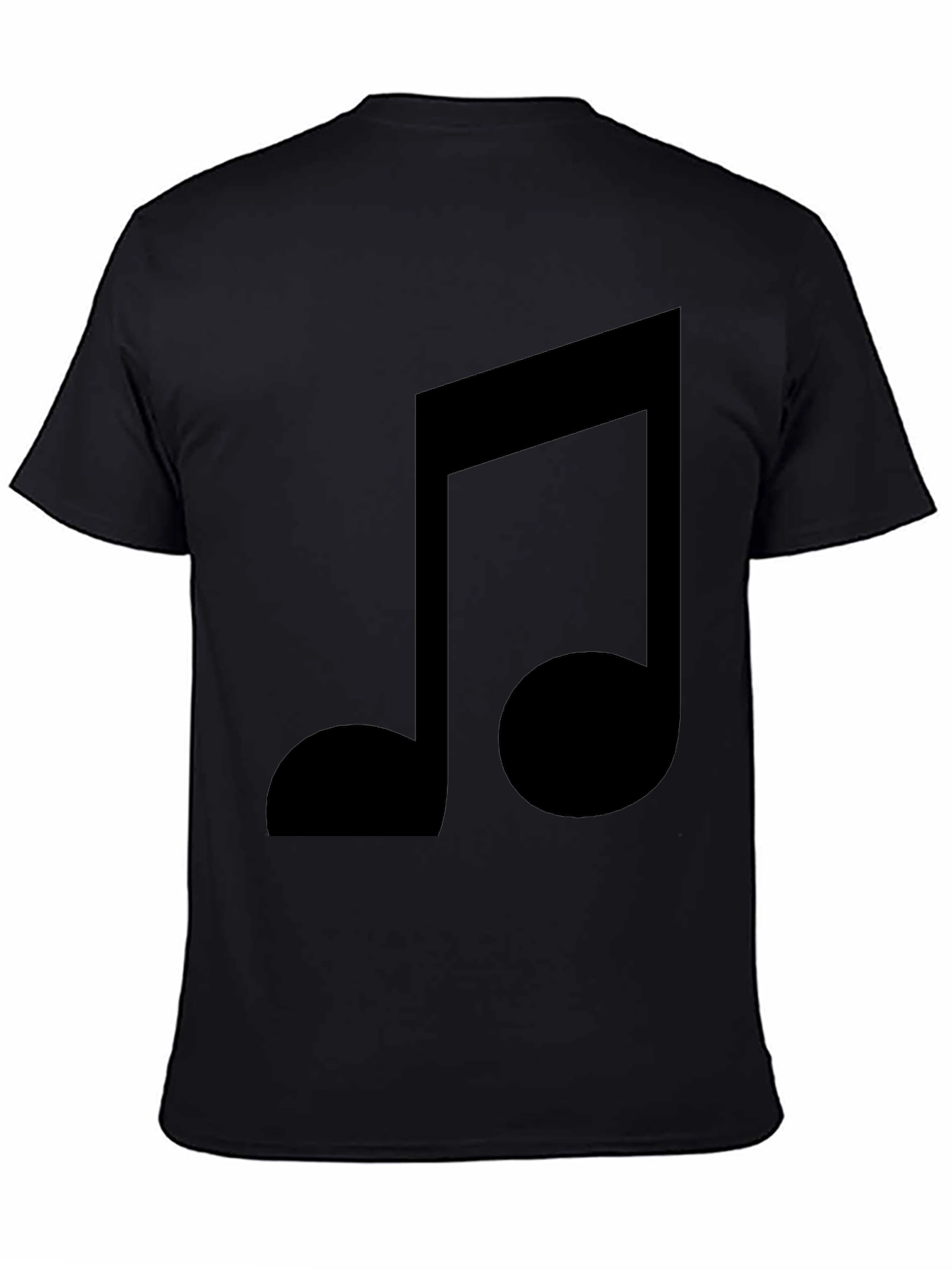 Music Note Graphic Black T-Shirt