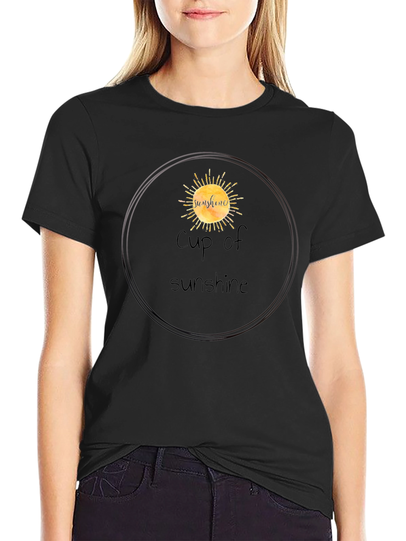 Cup of Sunshine Graphic Tee - Black