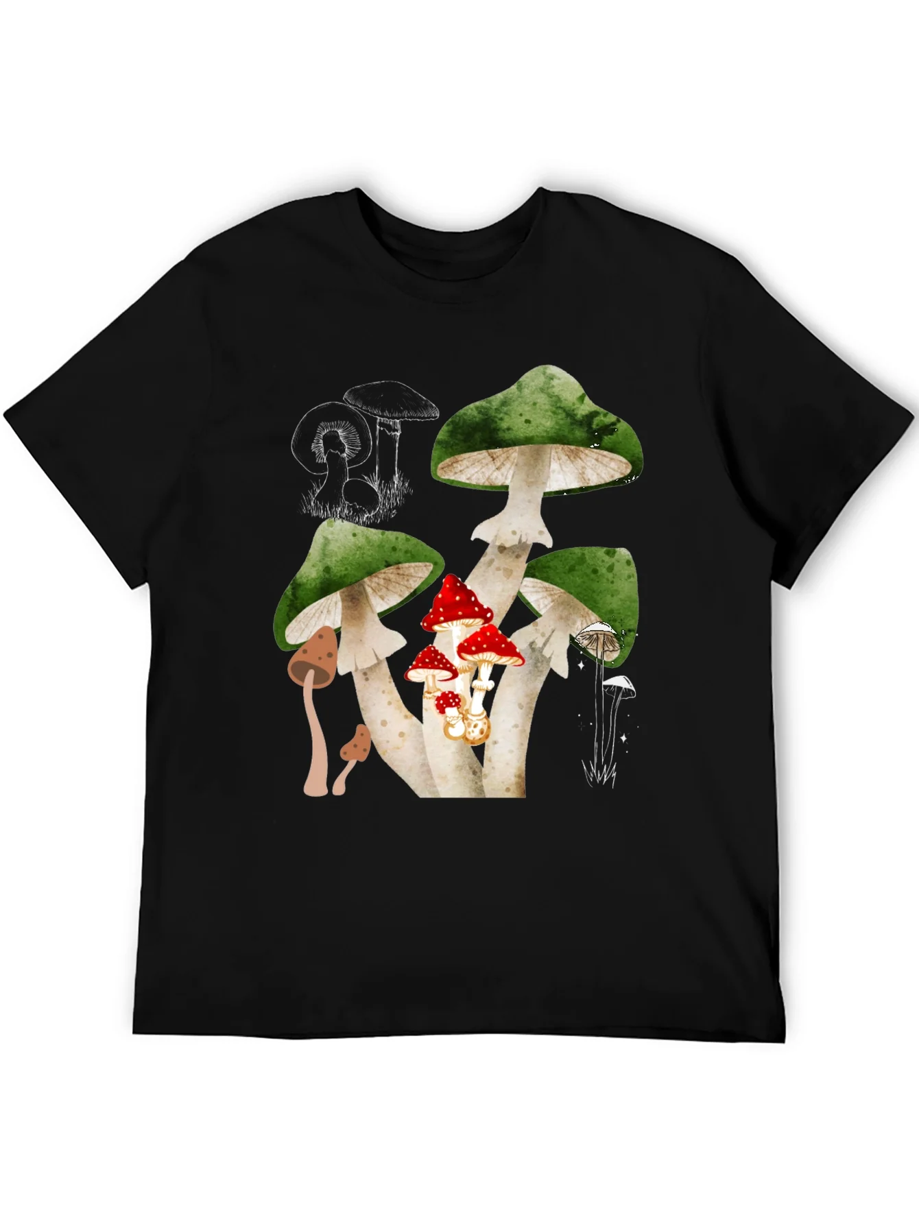 Mushroom Graphic Tee - Unique Nature Design